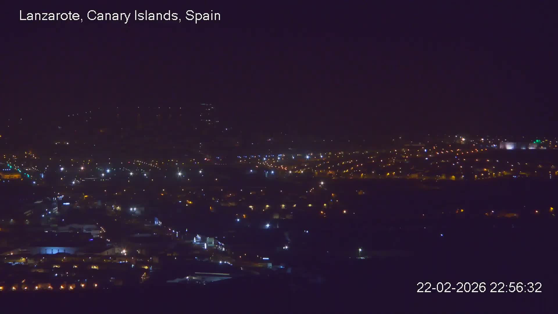 Lanzarote, Arrecife Skyline from Mina Mount Live Cam - Canary Islands, Las Palmas, Spain
