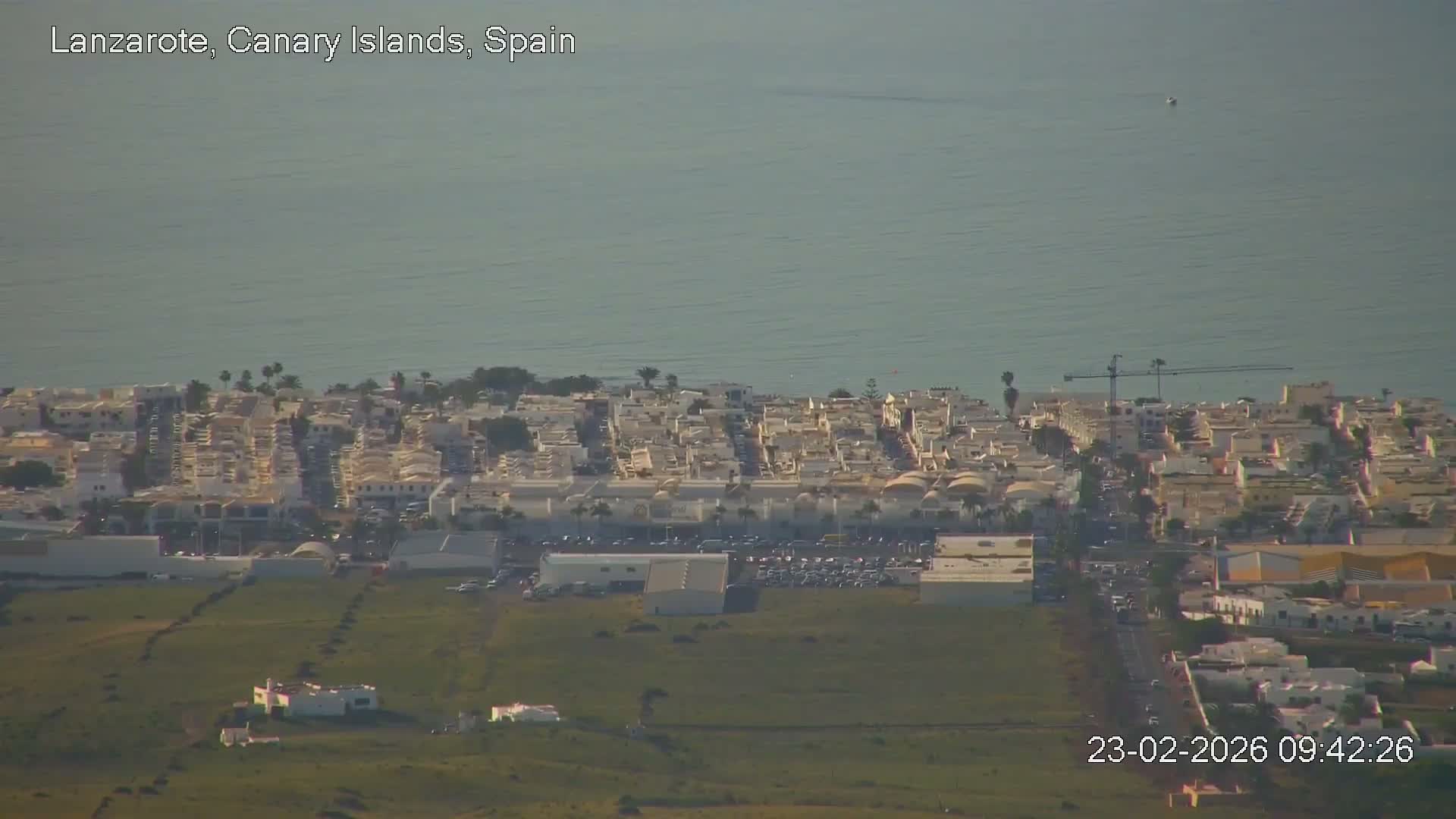 Lanzarote, Arrecife Skyline from Mina Mount Live Cam - Canary Islands, Las Palmas, Spain