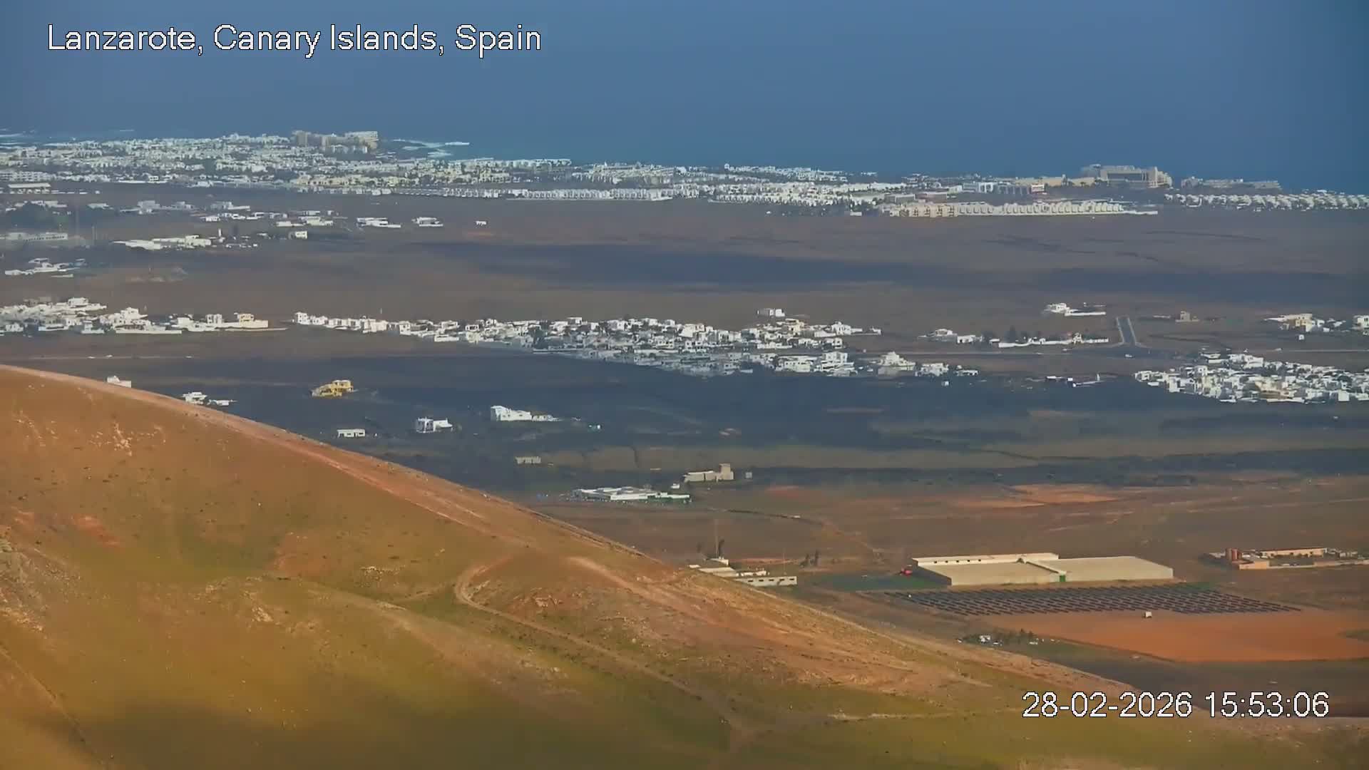 Lanzarote, Arrecife Skyline from Mina Mount Live Cam - Canary Islands, Las Palmas, Spain