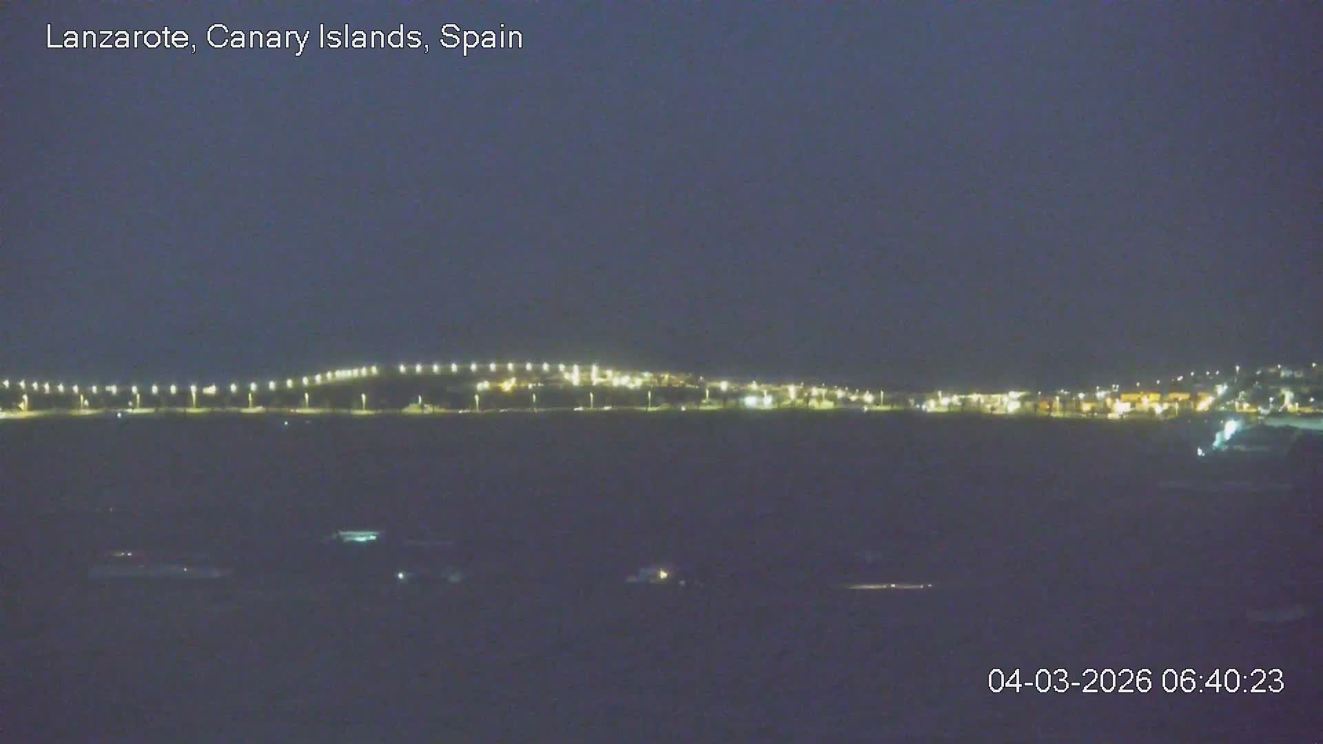 Lanzarote, Arrecife Skyline from Mina Mount Live Cam - Canary Islands, Las Palmas, Spain