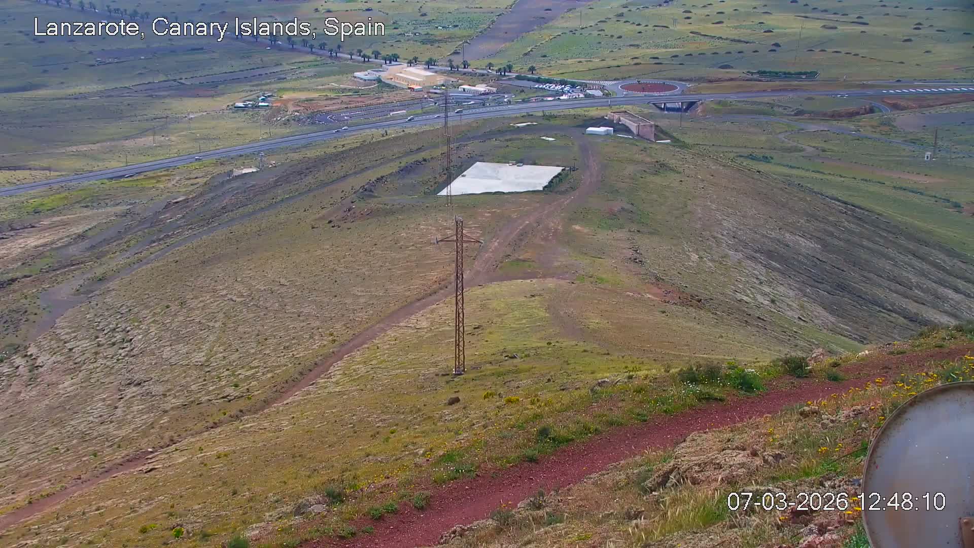 Lanzarote, Arrecife Skyline from Mina Mount Live Cam - Canary Islands, Las Palmas, Spain