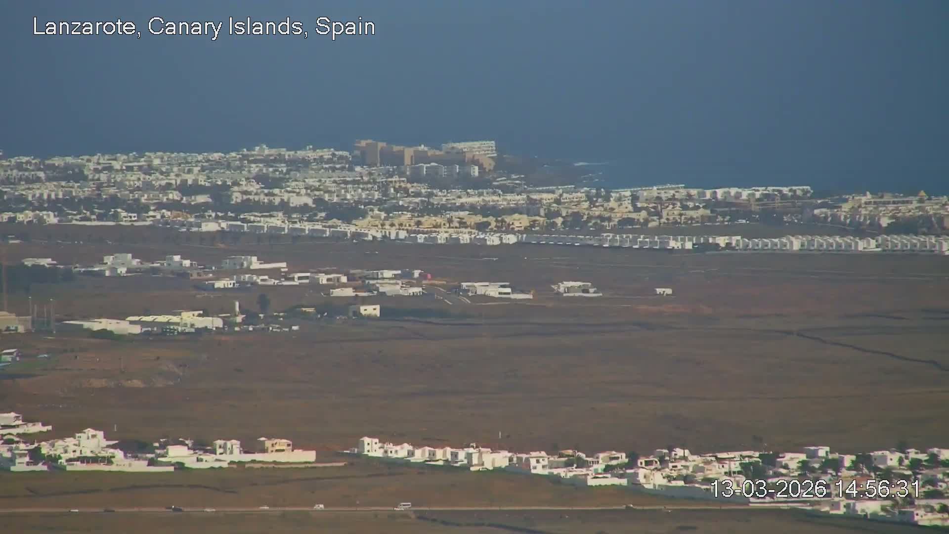 Lanzarote, Arrecife Skyline from Mina Mount Live Cam - Canary Islands, Las Palmas, Spain