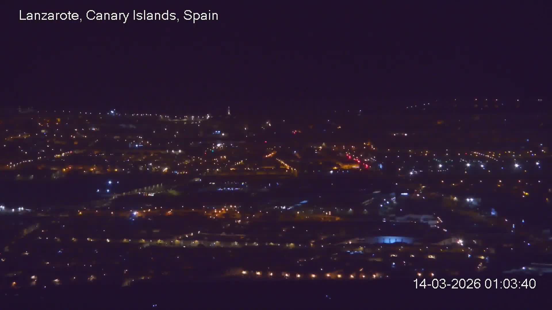 Lanzarote, Arrecife Skyline from Mina Mount Live Cam - Canary Islands, Las Palmas, Spain