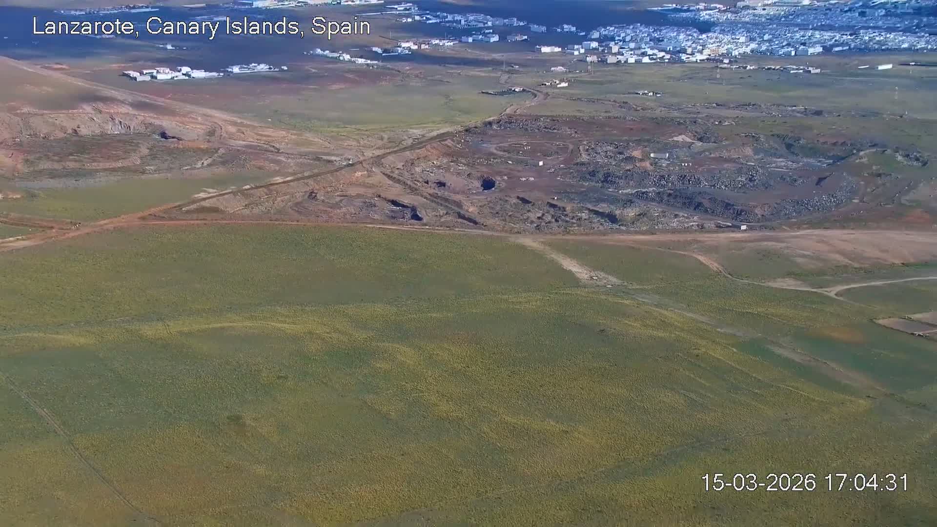 Lanzarote, Arrecife Skyline from Mina Mount Live Cam - Canary Islands, Las Palmas, Spain