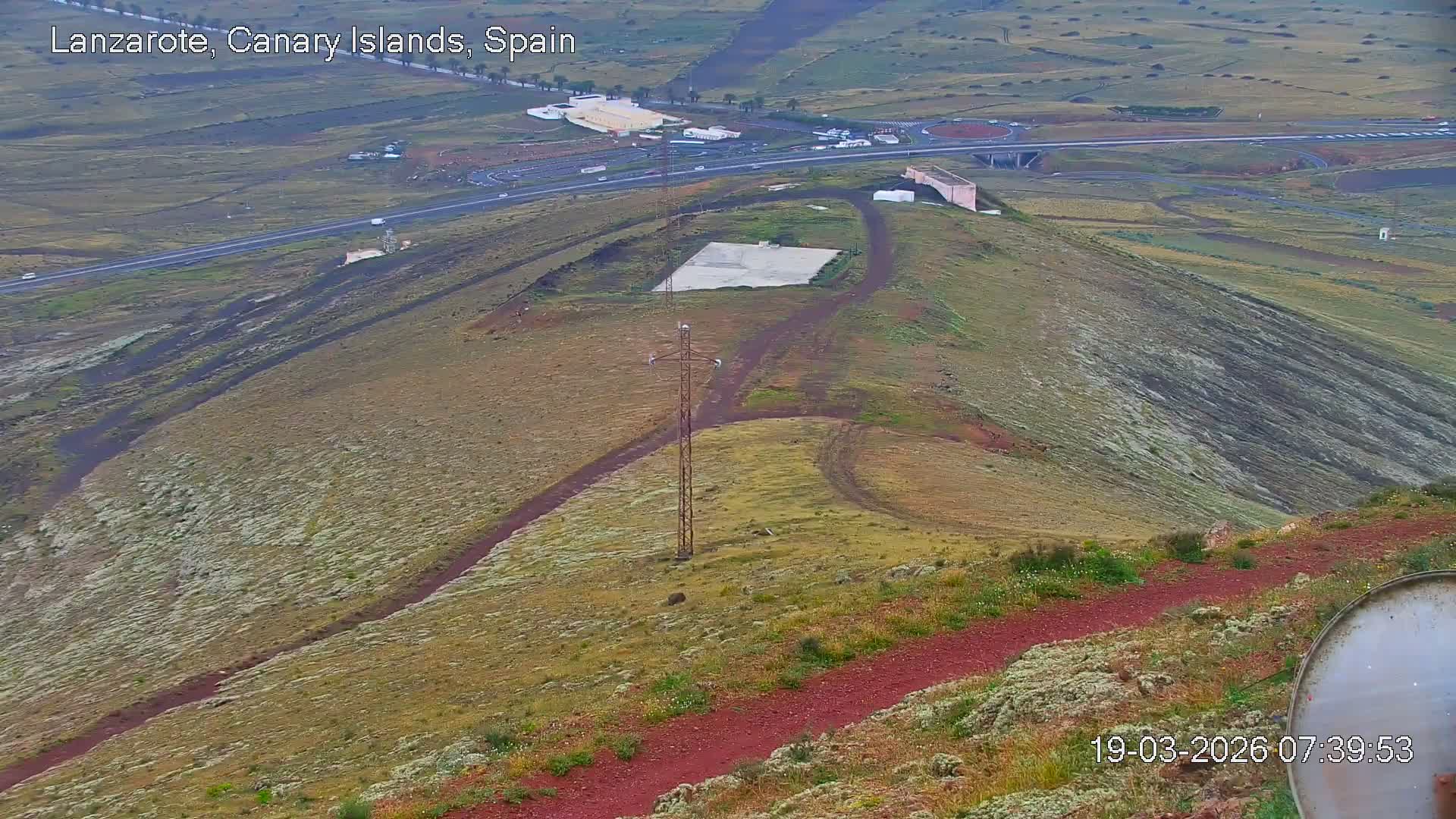 Lanzarote, Arrecife Skyline from Mina Mount Live Cam - Canary Islands, Las Palmas, Spain