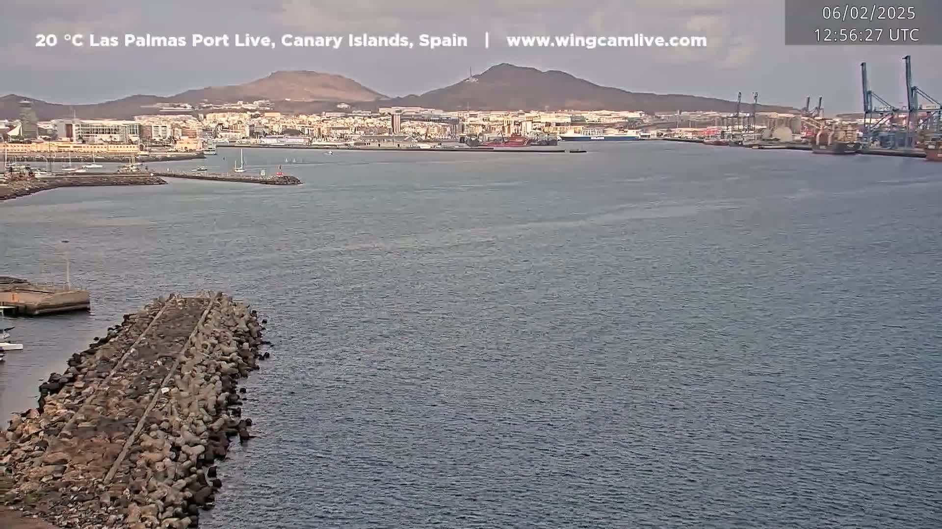 Las Palmas de Gran Canaria City & Port Live Cam - Canary Islands, Spain