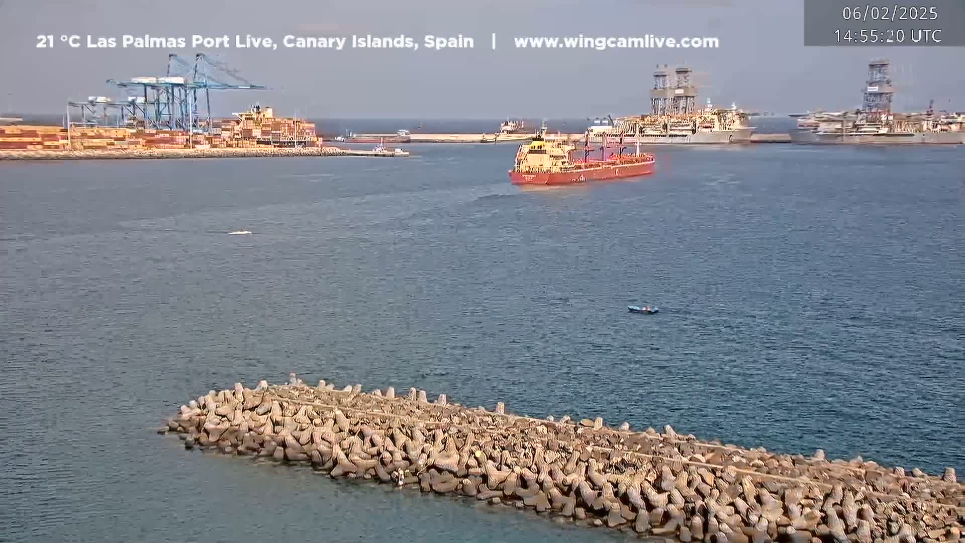 Las Palmas de Gran Canaria City & Port Live Cam - Canary Islands, Spain