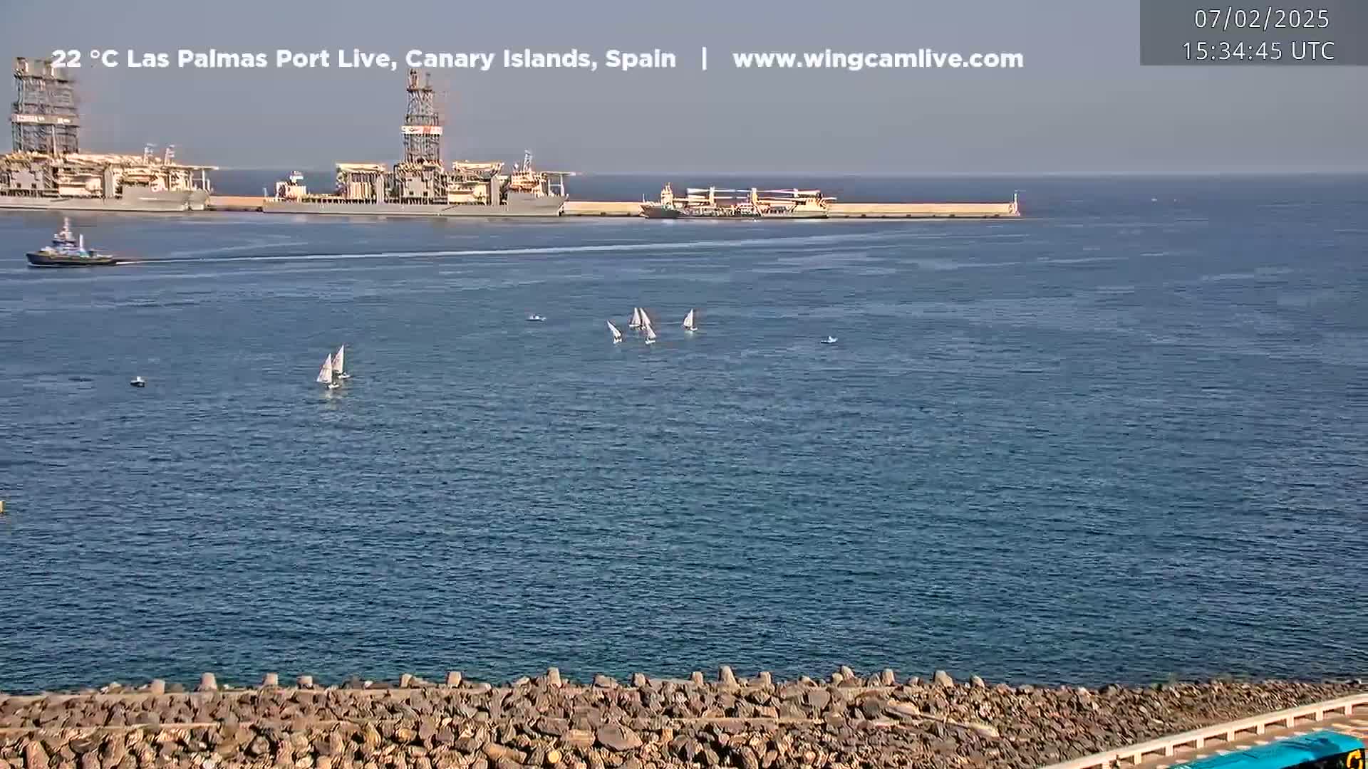 Las Palmas de Gran Canaria City & Port Live Cam - Canary Islands, Spain