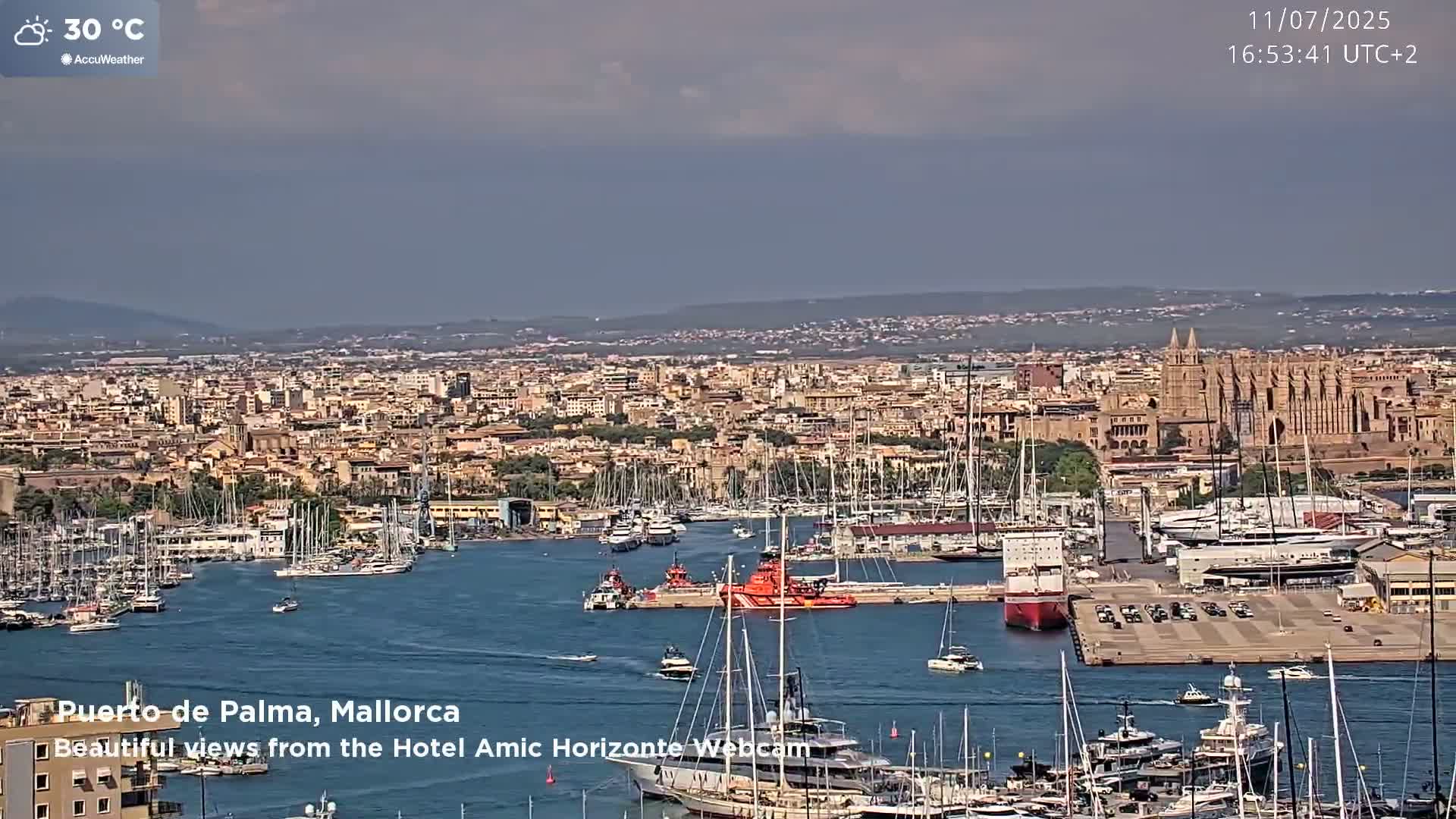 Las Palmas de Gran Canaria City & Port Live Cam - Canary Islands, Spain
