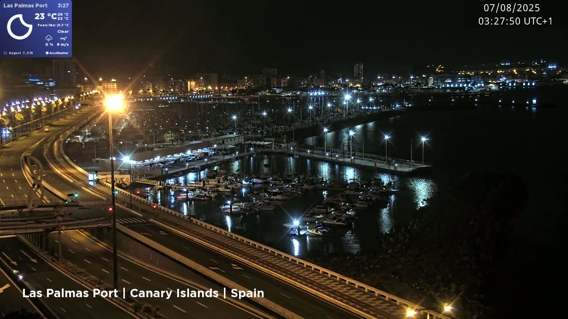 Las Palmas de Gran Canaria City & Port Live Cam - Las Palmas de Gran Canaria, Gran Canaria, Canary Islands (Canarias), Spain