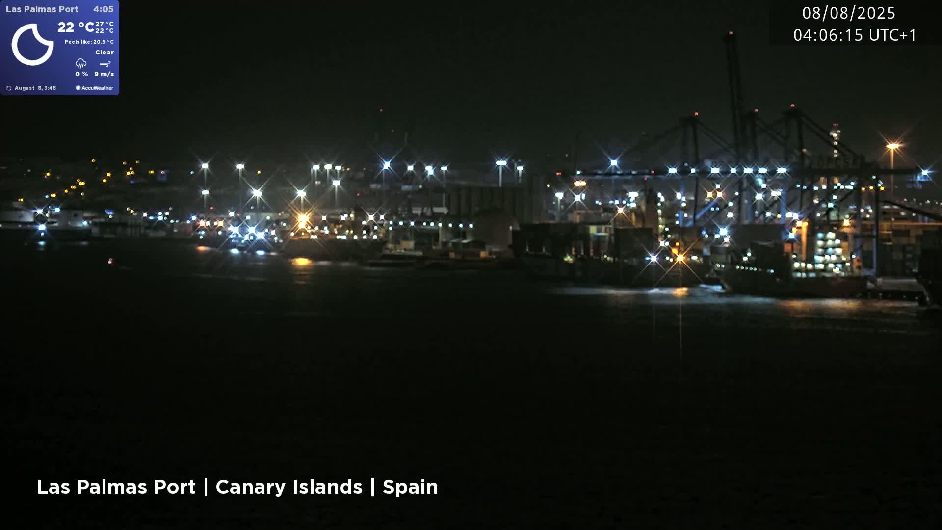 Las Palmas de Gran Canaria City & Port Live Cam - Las Palmas de Gran Canaria, Gran Canaria, Canary Islands (Canarias), Spain