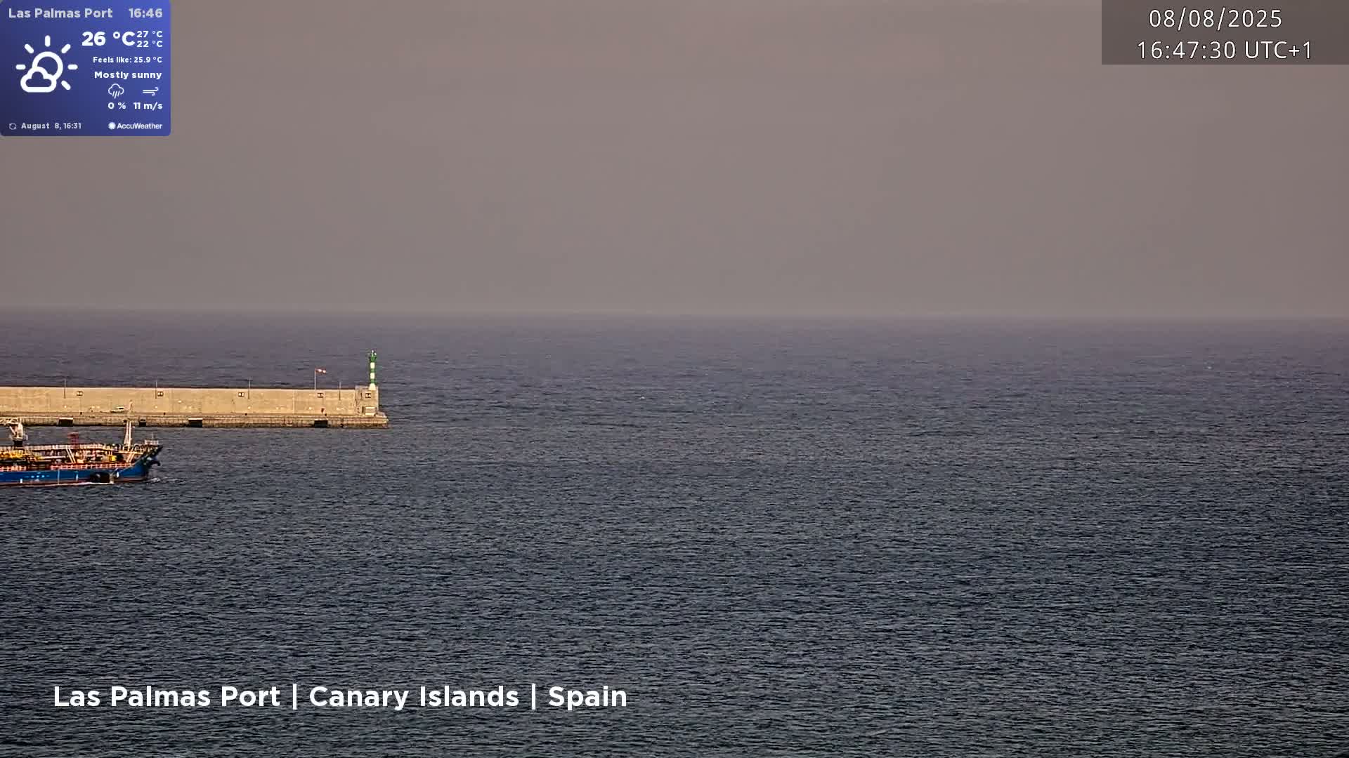 Las Palmas de Gran Canaria City & Port Live Cam - Las Palmas de Gran Canaria, Gran Canaria, Canary Islands (Canarias), Spain