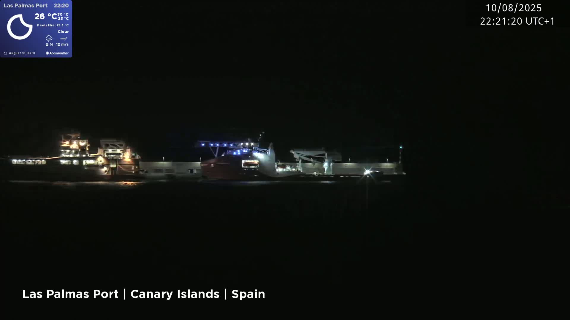 Las Palmas de Gran Canaria City & Port Live Cam - Las Palmas de Gran Canaria, Gran Canaria, Canary Islands (Canarias), Spain