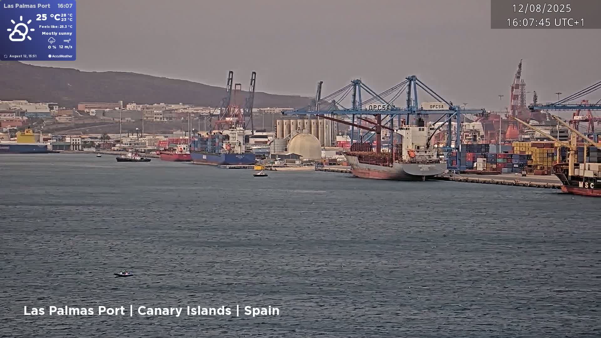 Las Palmas de Gran Canaria City & Port Live Cam - Las Palmas de Gran Canaria, Gran Canaria, Canary Islands (Canarias), Spain