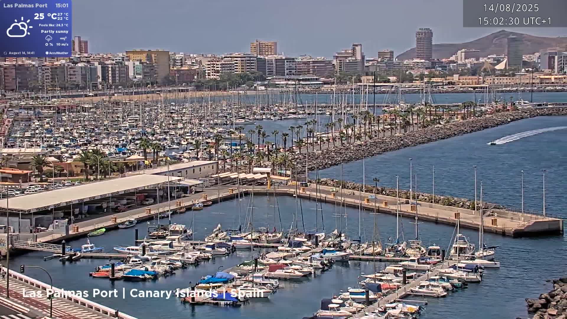 Las Palmas de Gran Canaria City & Port Live Cam - Las Palmas de Gran Canaria, Gran Canaria, Canary Islands (Canarias), Spain
