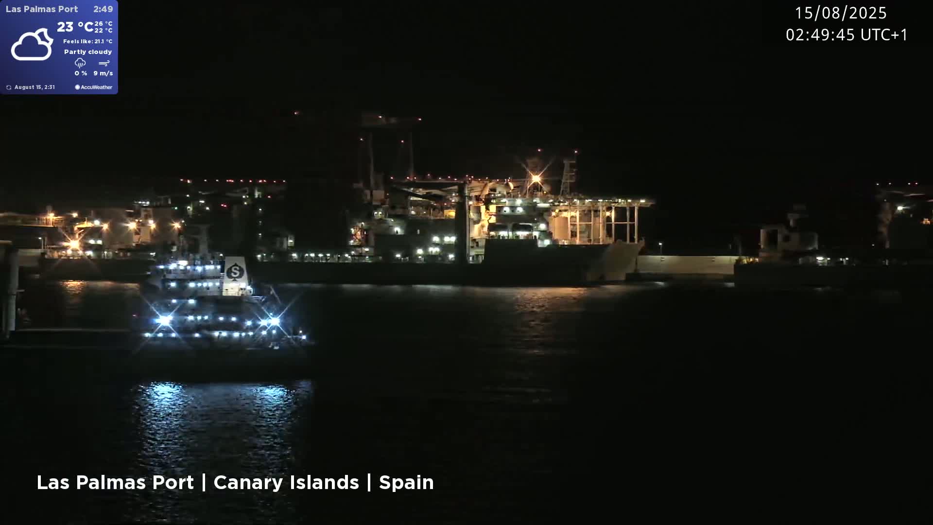 Las Palmas de Gran Canaria City & Port Live Cam - Las Palmas de Gran Canaria, Gran Canaria, Canary Islands (Canarias), Spain