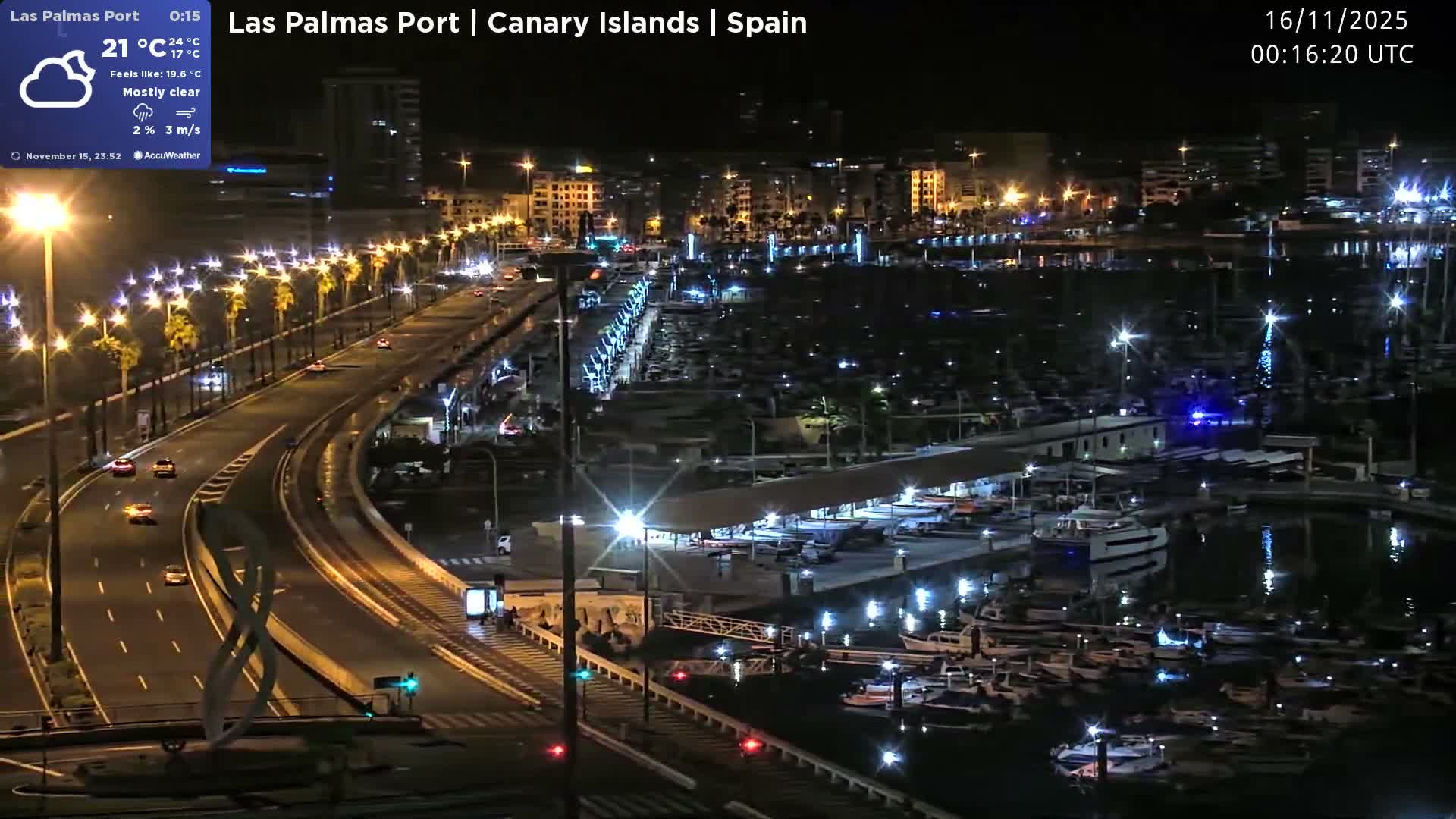 Las Palmas de Gran Canaria City & Port Live Cam - Las Palmas de Gran Canaria, Gran Canaria, Canary Islands (Canarias), Spain