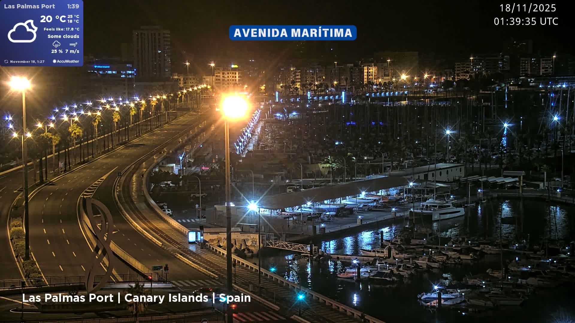 Las Palmas de Gran Canaria City & Port Live Cam - Las Palmas de Gran Canaria, Gran Canaria, Canary Islands (Canarias), Spain