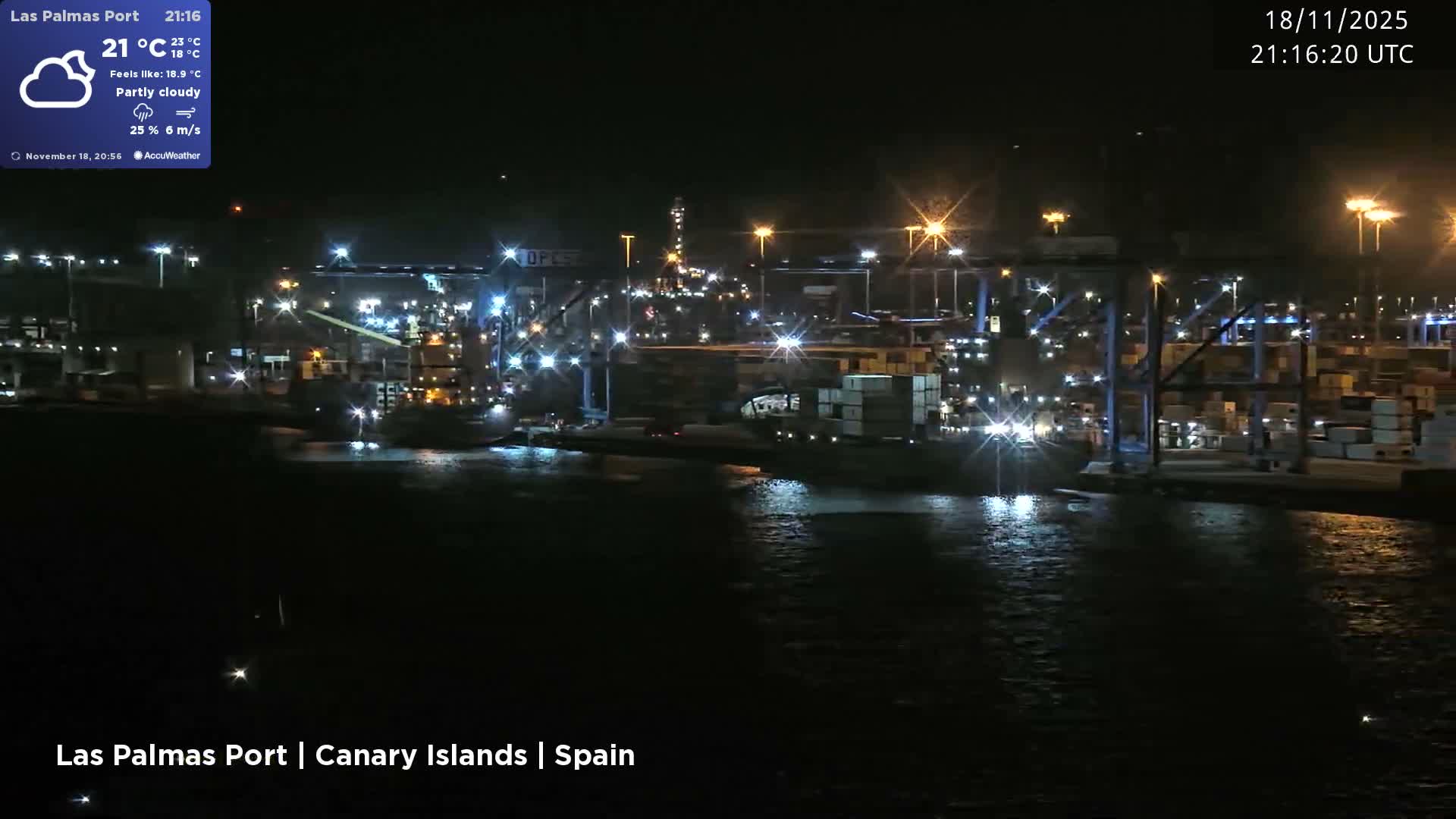 Las Palmas de Gran Canaria City & Port Live Cam - Las Palmas de Gran Canaria, Gran Canaria, Canary Islands (Canarias), Spain