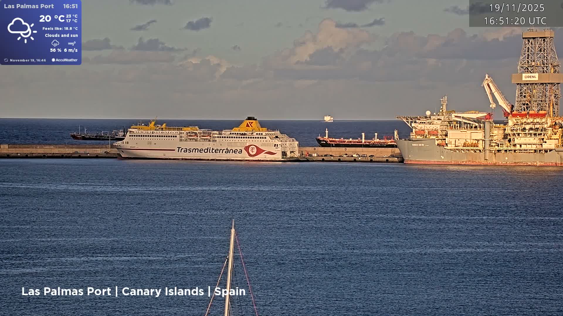 Las Palmas de Gran Canaria City & Port Live Cam - Las Palmas de Gran Canaria, Gran Canaria, Canary Islands (Canarias), Spain
