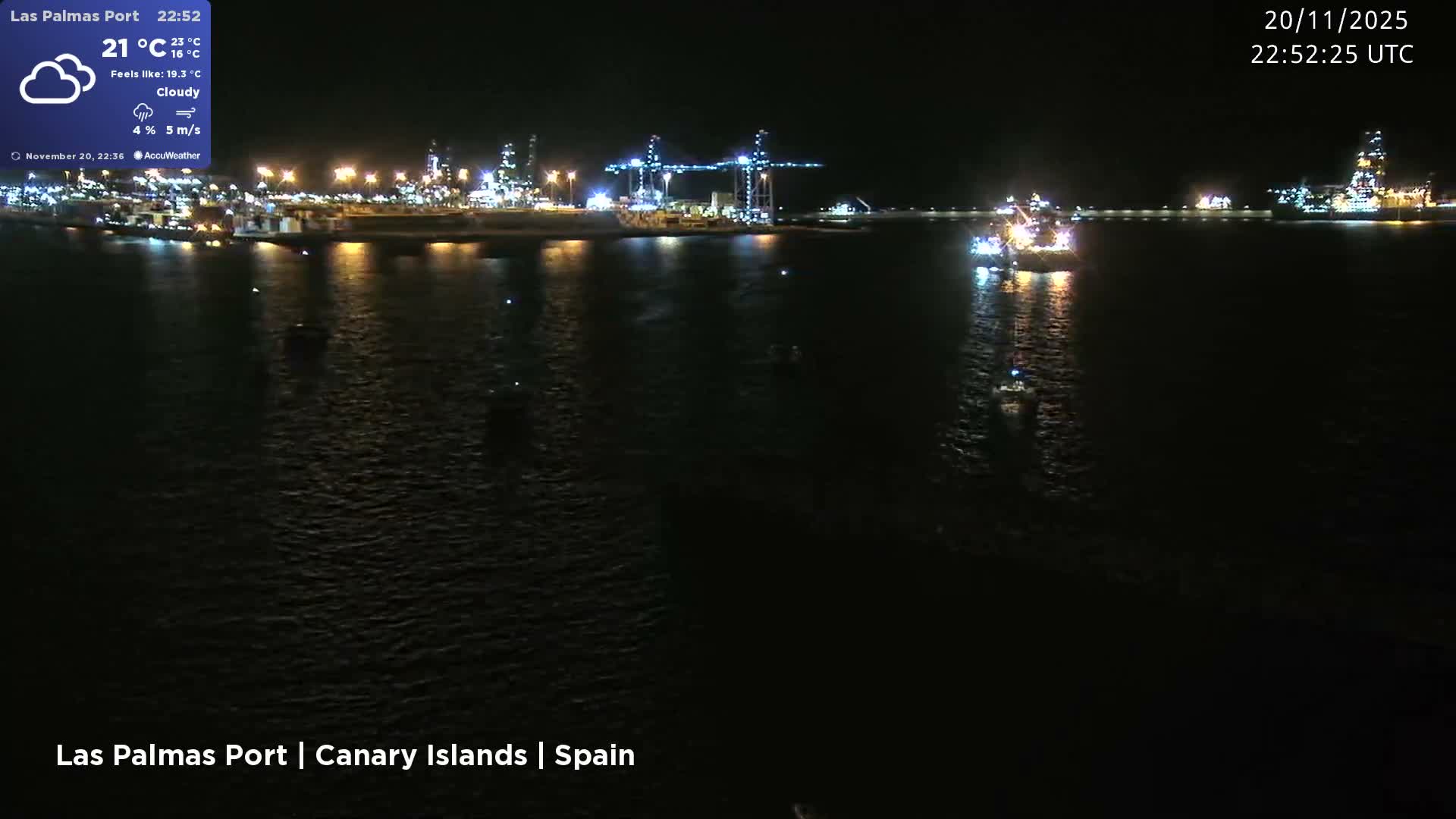 Las Palmas de Gran Canaria City & Port Live Cam - Las Palmas de Gran Canaria, Gran Canaria, Canary Islands (Canarias), Spain