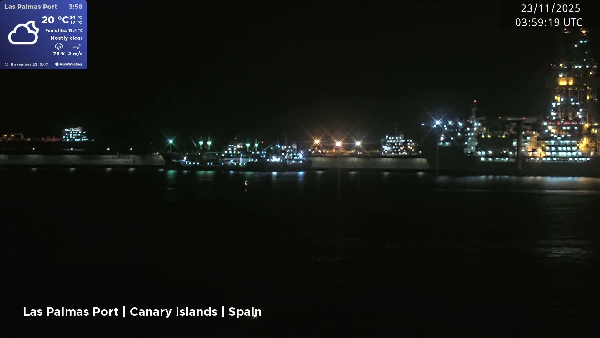 Las Palmas de Gran Canaria City & Port Live Cam - Las Palmas de Gran Canaria, Gran Canaria, Canary Islands (Canarias), Spain