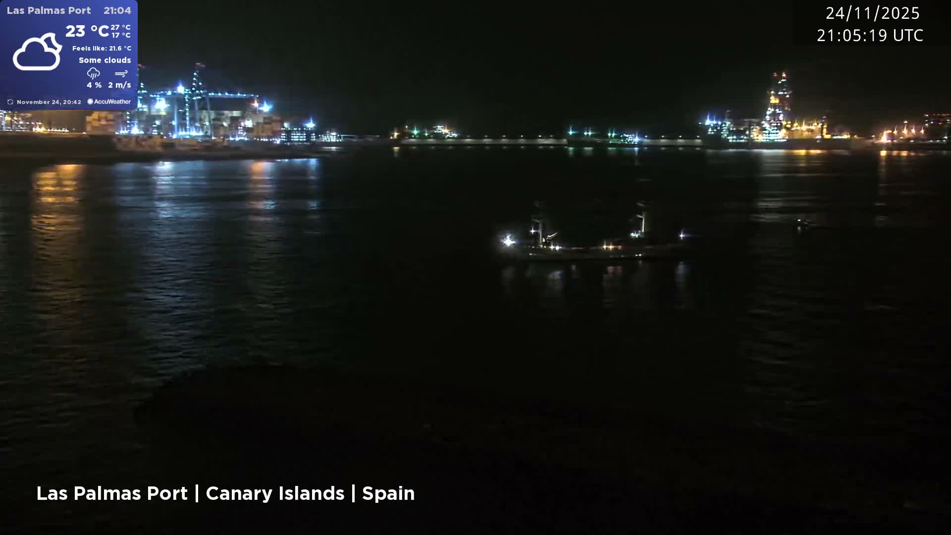 Las Palmas de Gran Canaria City & Port Live Cam - Las Palmas de Gran Canaria, Gran Canaria, Canary Islands (Canarias), Spain