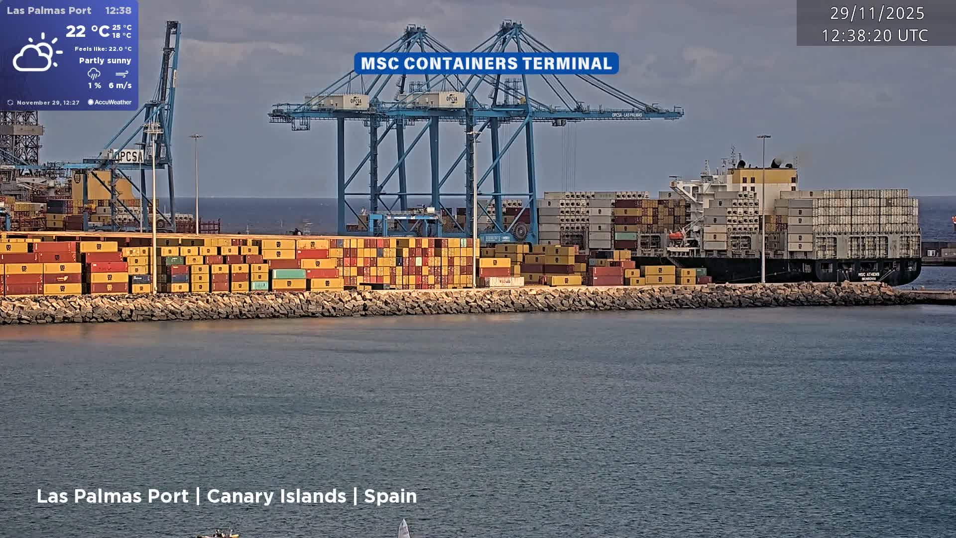 Las Palmas de Gran Canaria City & Port Live Cam - Las Palmas de Gran Canaria, Gran Canaria, Canary Islands (Canarias), Spain