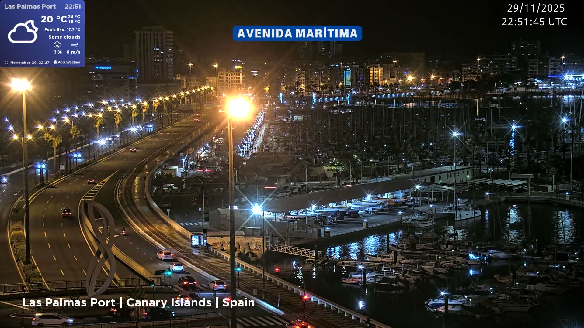 Las Palmas de Gran Canaria City & Port Live Cam - Las Palmas de Gran Canaria, Gran Canaria, Canary Islands (Canarias), Spain