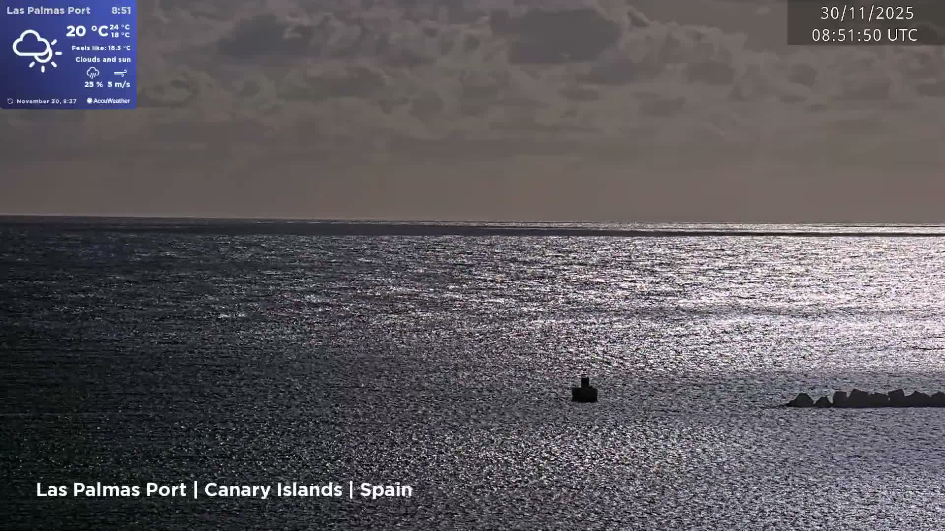 Las Palmas de Gran Canaria City & Port Live Cam - Las Palmas de Gran Canaria, Gran Canaria, Canary Islands (Canarias), Spain