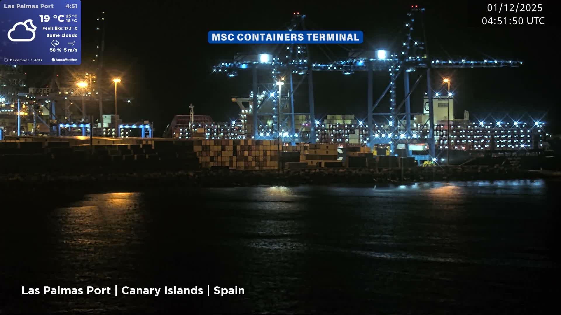 Las Palmas de Gran Canaria City & Port Live Cam - Las Palmas de Gran Canaria, Gran Canaria, Canary Islands (Canarias), Spain