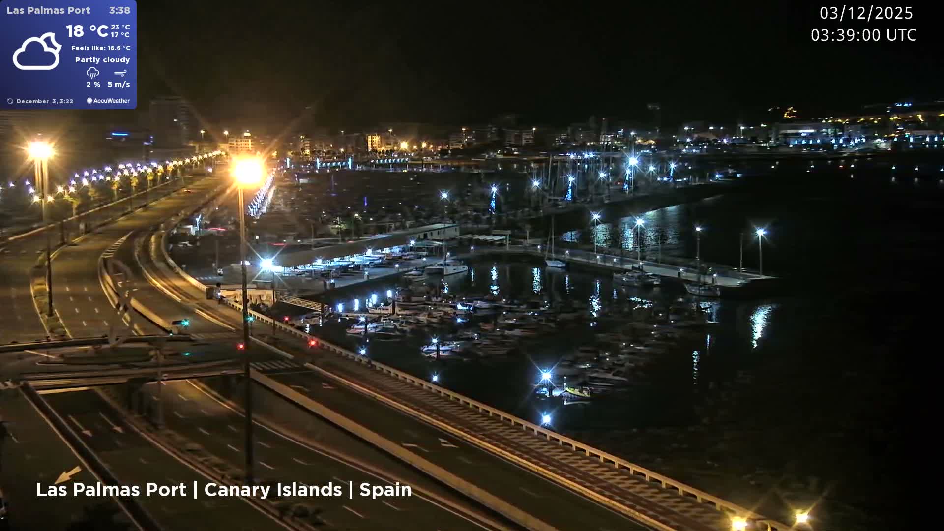 Las Palmas de Gran Canaria City & Port Live Cam - Las Palmas de Gran Canaria, Gran Canaria, Canary Islands (Canarias), Spain