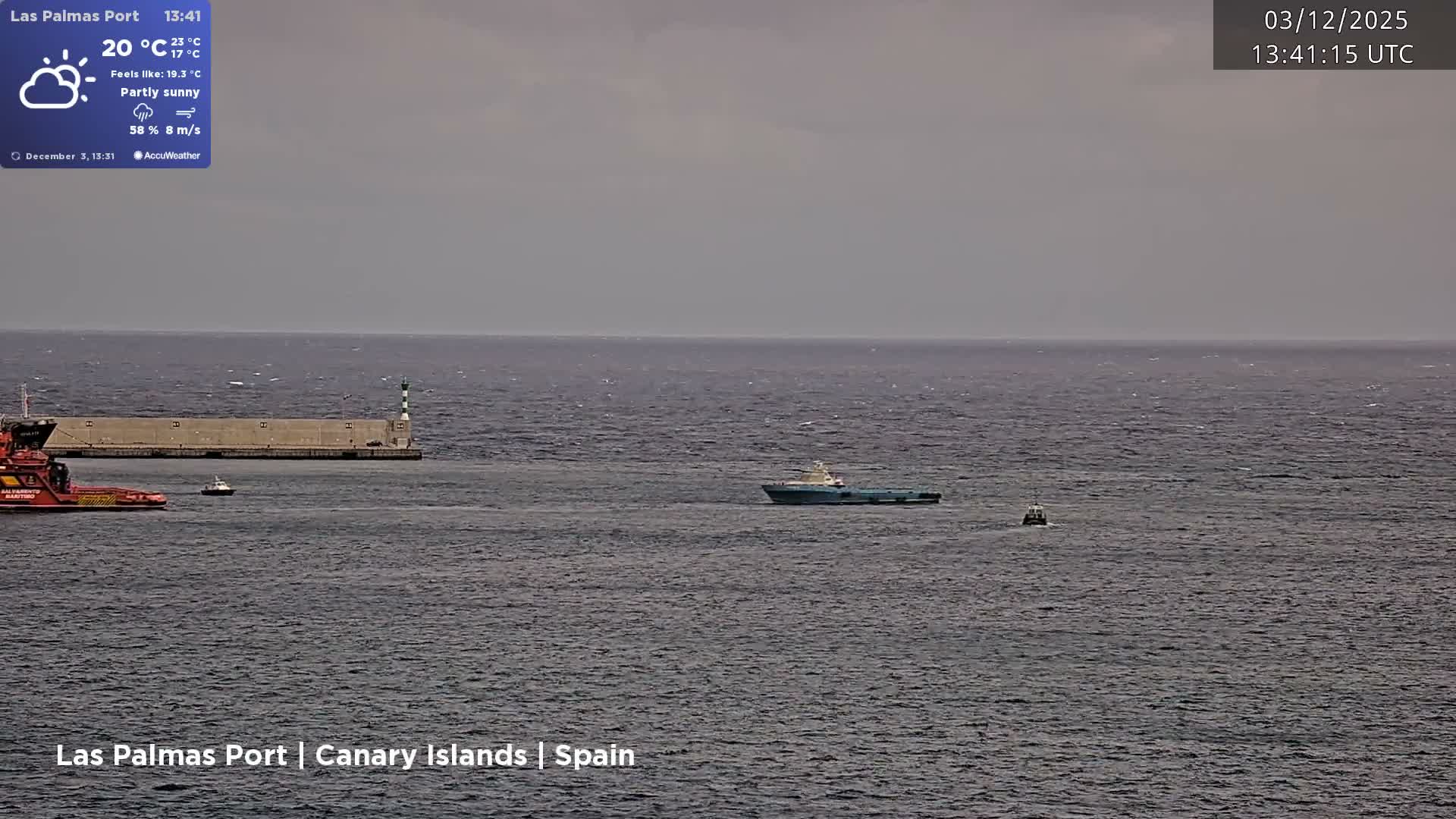 Las Palmas de Gran Canaria City & Port Live Cam - Las Palmas de Gran Canaria, Gran Canaria, Canary Islands (Canarias), Spain