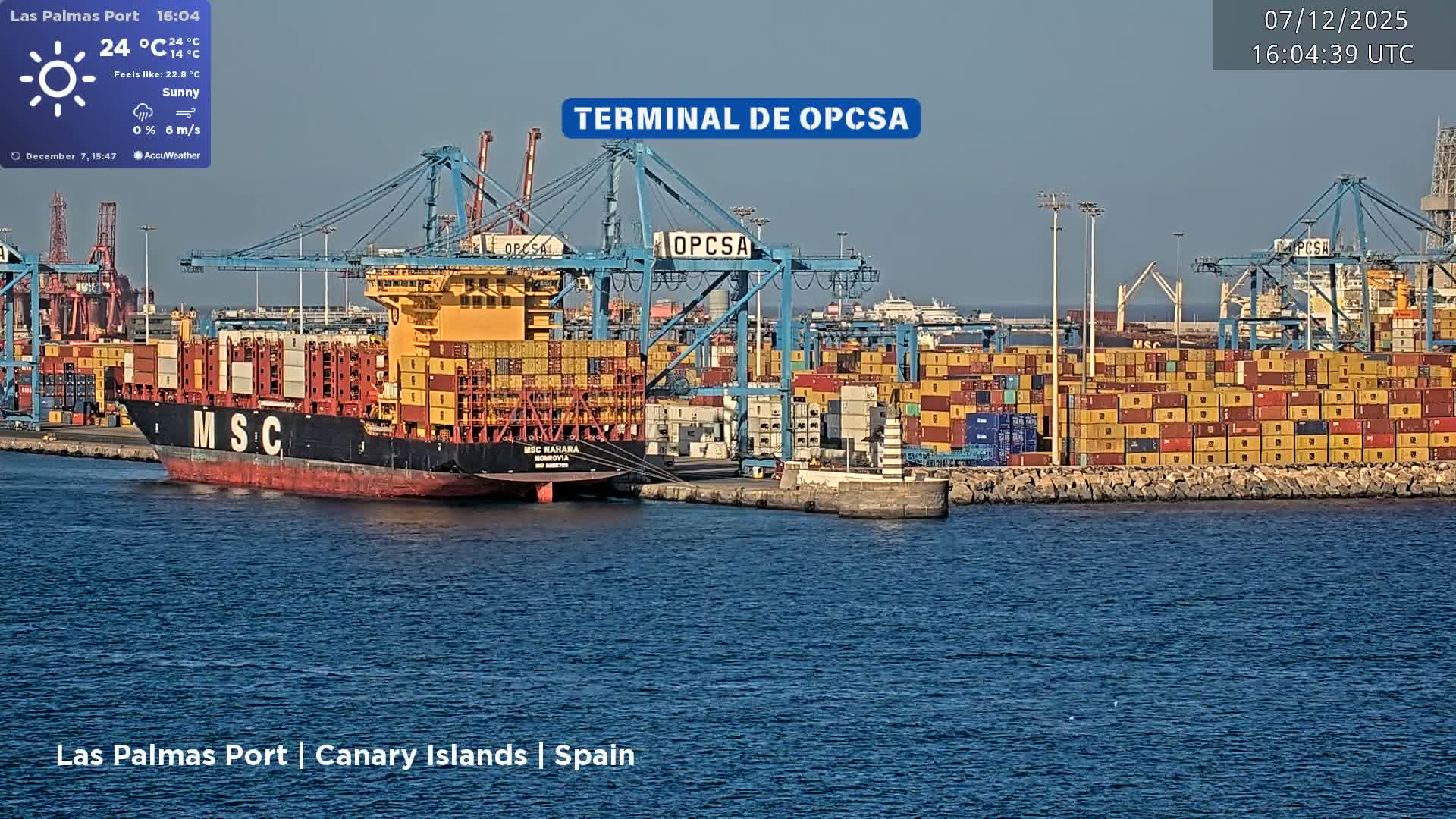 Las Palmas de Gran Canaria City & Port Live Cam - Las Palmas de Gran Canaria, Gran Canaria, Canary Islands (Canarias), Spain