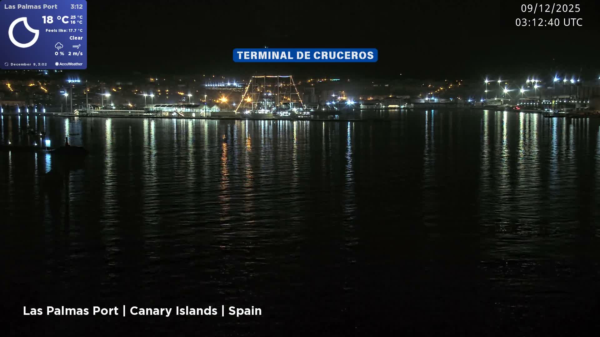 Las Palmas de Gran Canaria City & Port Live Cam - Las Palmas de Gran Canaria, Gran Canaria, Canary Islands (Canarias), Spain