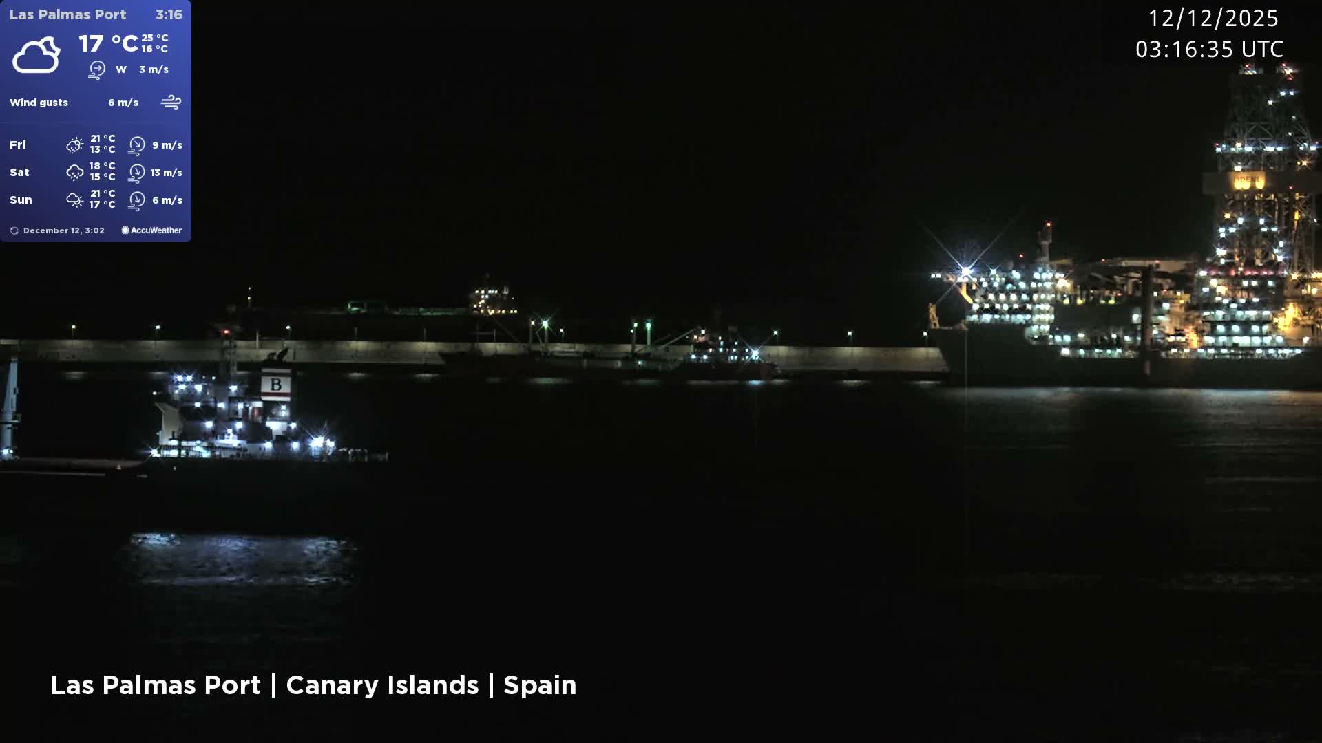 Las Palmas de Gran Canaria City & Port Live Cam - Las Palmas de Gran Canaria, Gran Canaria, Canary Islands (Canarias), Spain