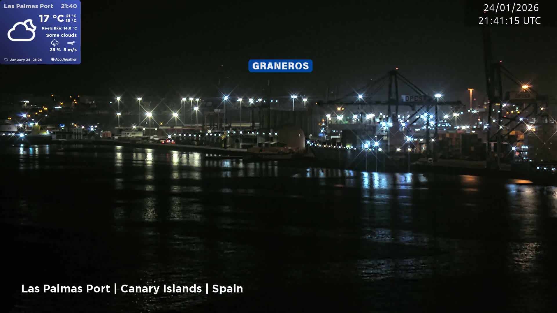 Las Palmas de Gran Canaria City & Port Live Cam - Las Palmas de Gran Canaria, Gran Canaria, Canary Islands (Canarias), Spain