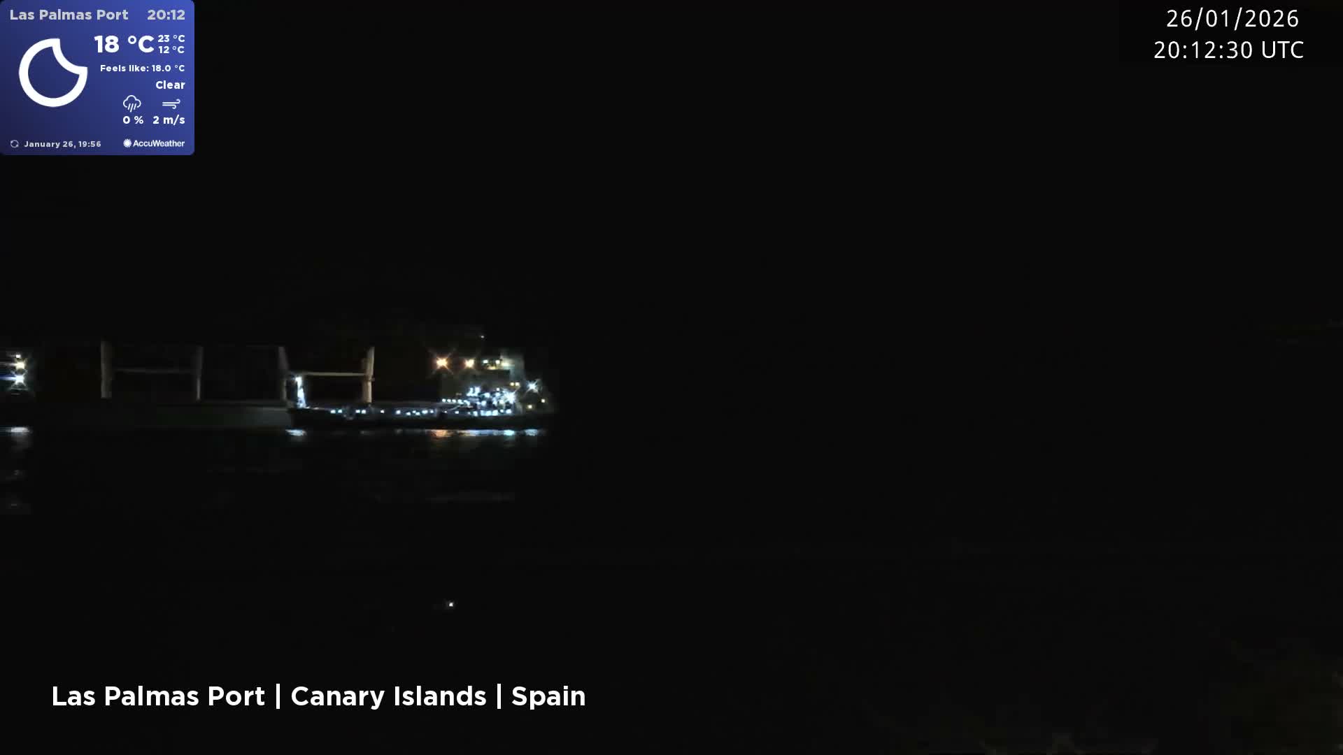 Las Palmas de Gran Canaria City & Port Live Cam - Las Palmas de Gran Canaria, Gran Canaria, Canary Islands (Canarias), Spain