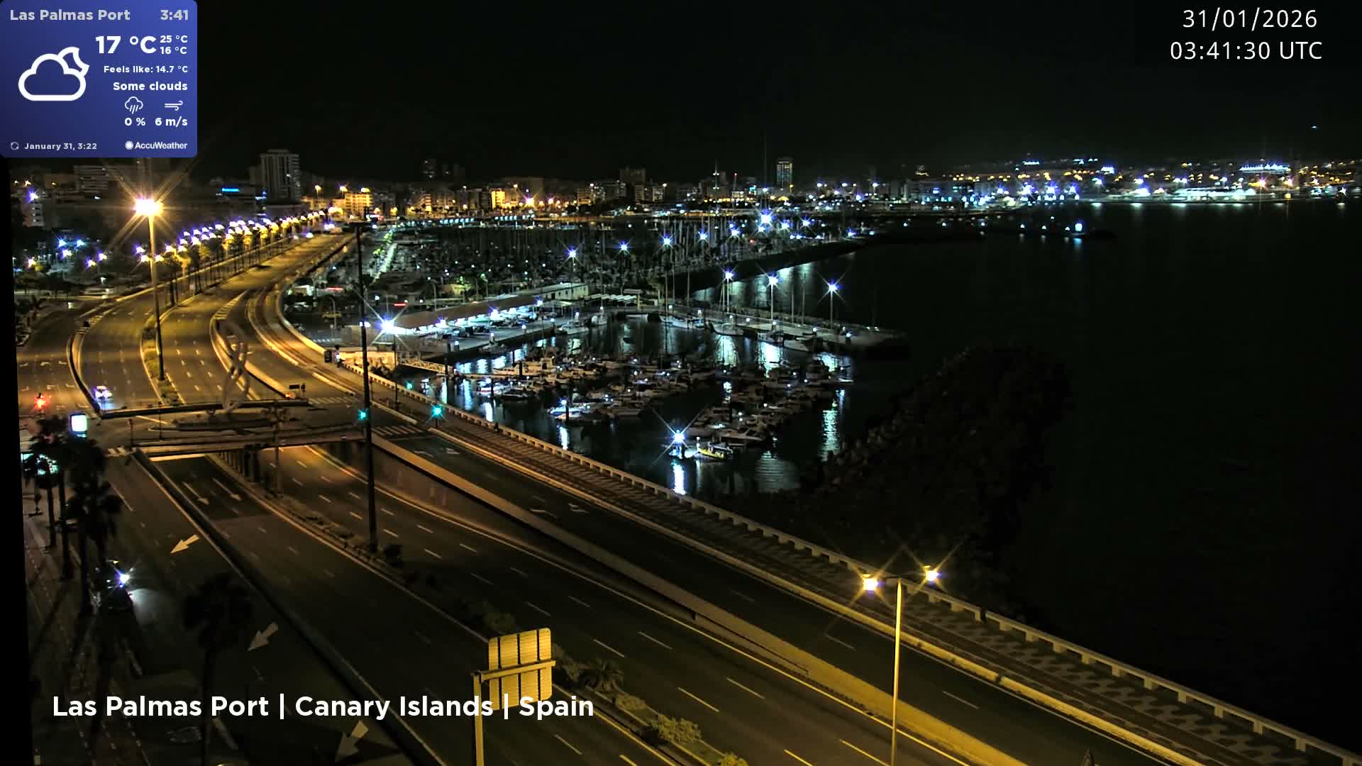 Las Palmas de Gran Canaria City & Port Live Cam - Las Palmas de Gran Canaria, Gran Canaria, Canary Islands (Canarias), Spain