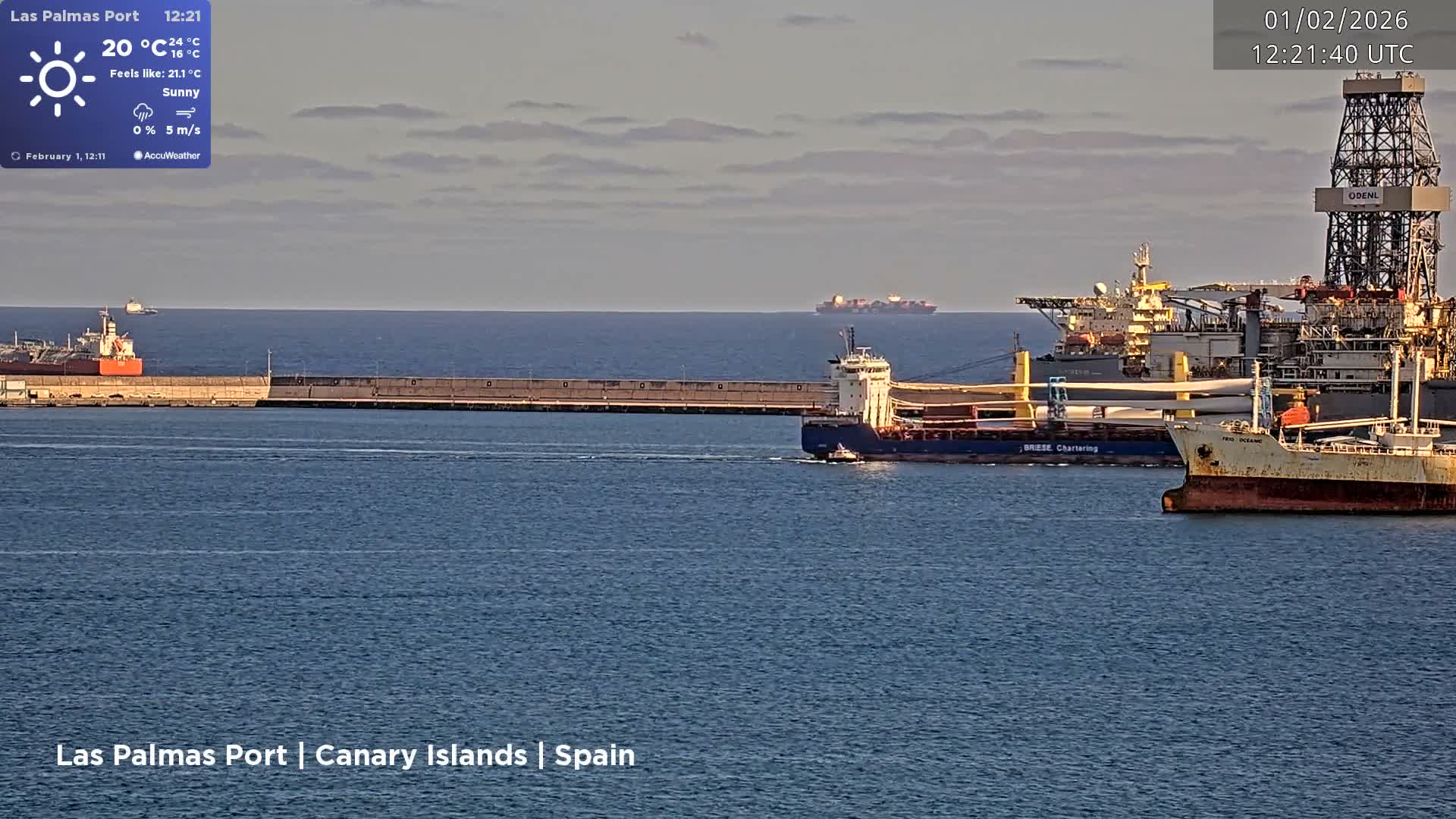 Las Palmas de Gran Canaria City & Port Live Cam - Las Palmas de Gran Canaria, Gran Canaria, Canary Islands (Canarias), Spain