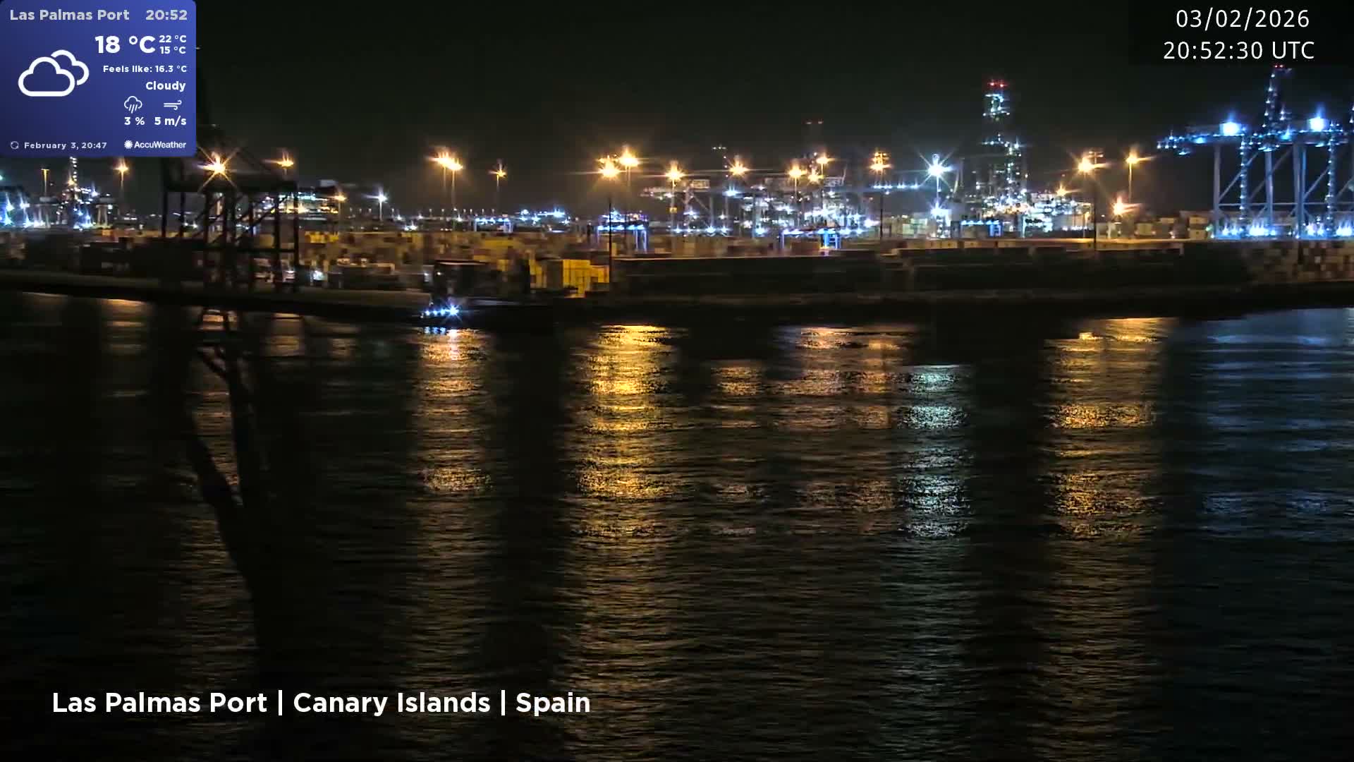Las Palmas de Gran Canaria City & Port Live Cam - Las Palmas de Gran Canaria, Gran Canaria, Canary Islands (Canarias), Spain