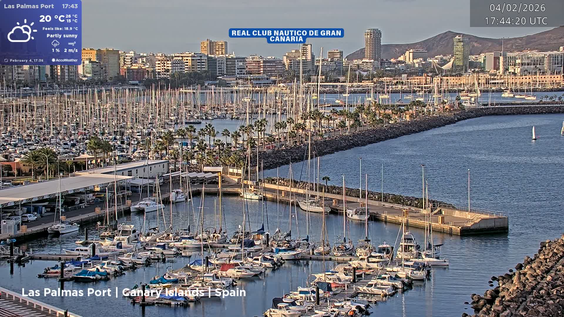 Las Palmas de Gran Canaria City & Port Live Cam - Las Palmas de Gran Canaria, Gran Canaria, Canary Islands (Canarias), Spain