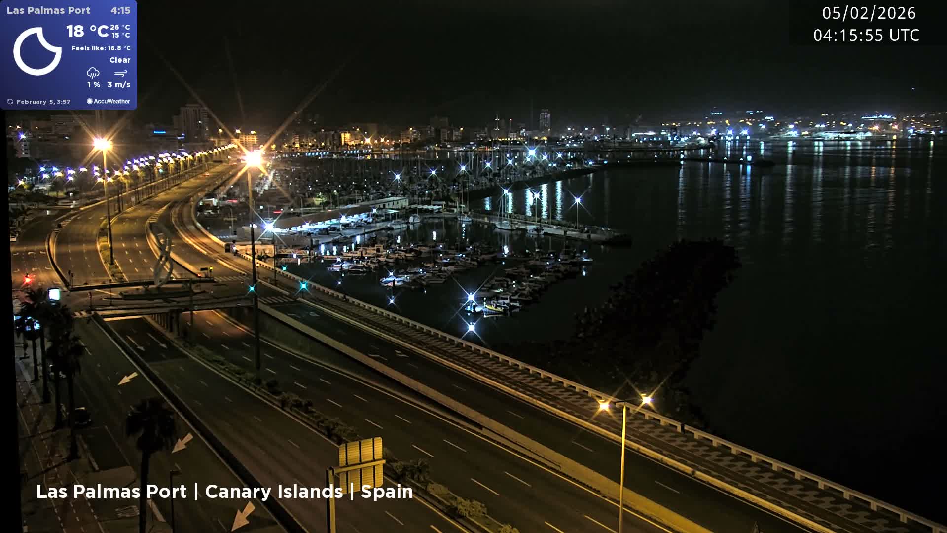 Las Palmas de Gran Canaria City & Port Live Cam - Las Palmas de Gran Canaria, Gran Canaria, Canary Islands (Canarias), Spain