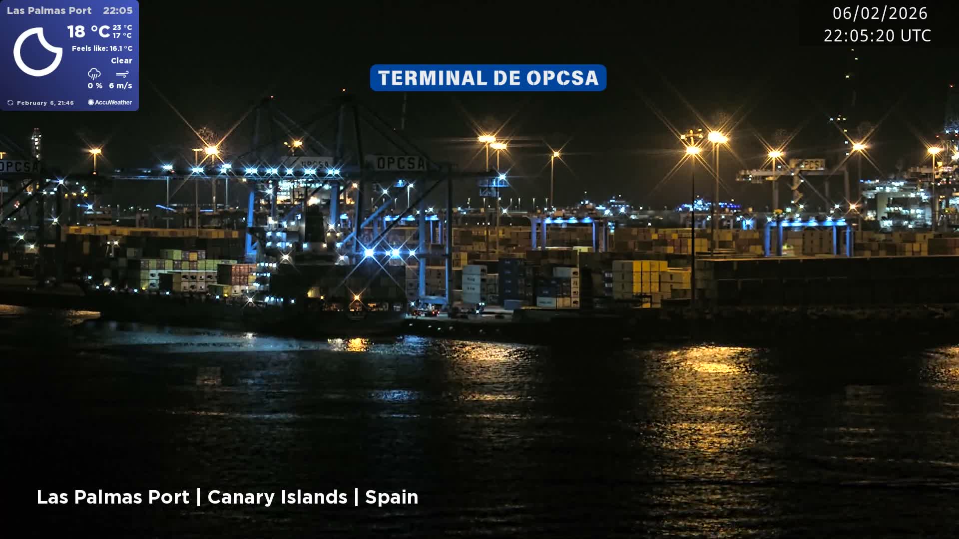 Las Palmas de Gran Canaria City & Port Live Cam - Las Palmas de Gran Canaria, Gran Canaria, Canary Islands (Canarias), Spain