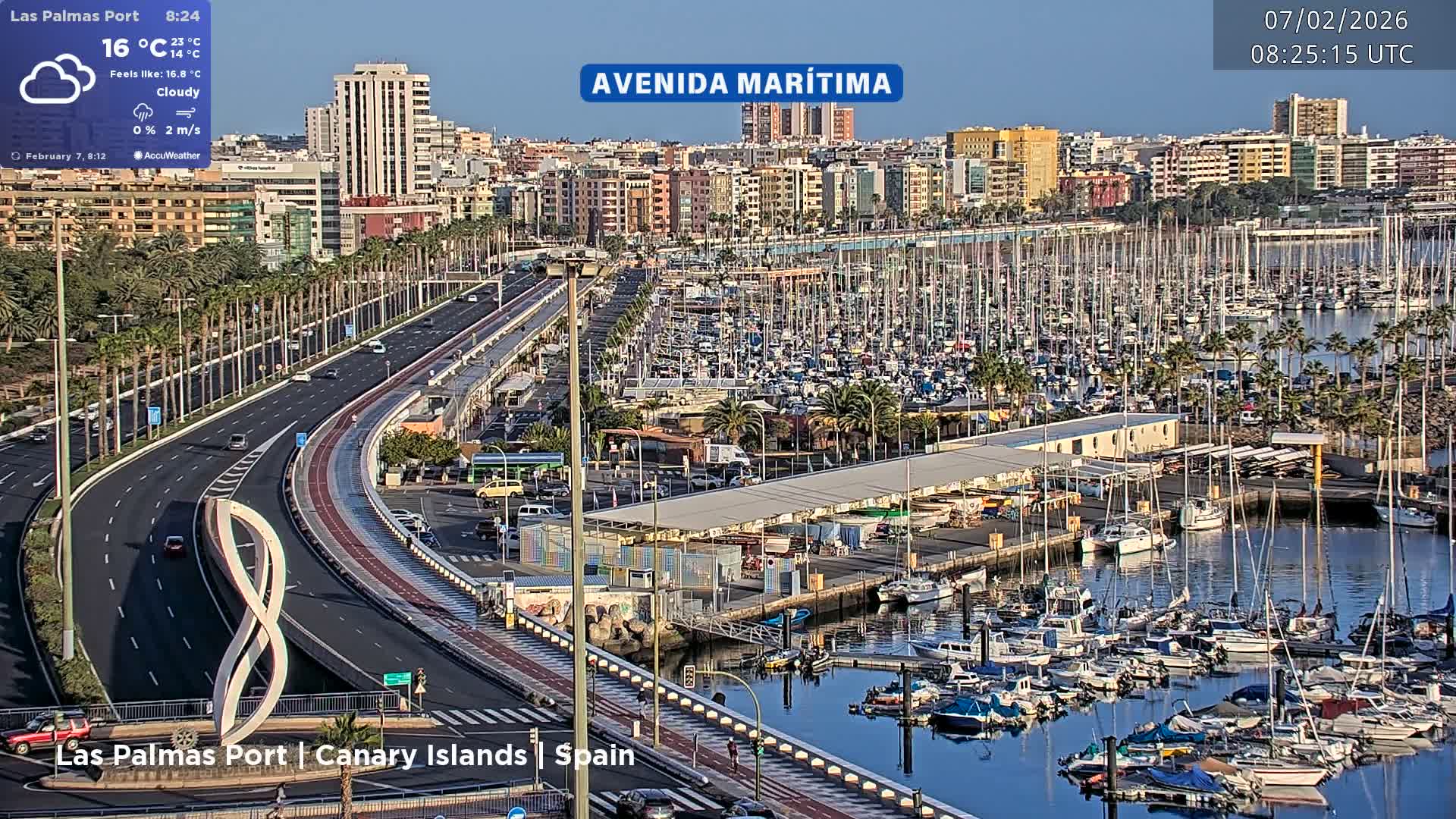 Las Palmas de Gran Canaria City & Port Live Cam - Las Palmas de Gran Canaria, Gran Canaria, Canary Islands (Canarias), Spain