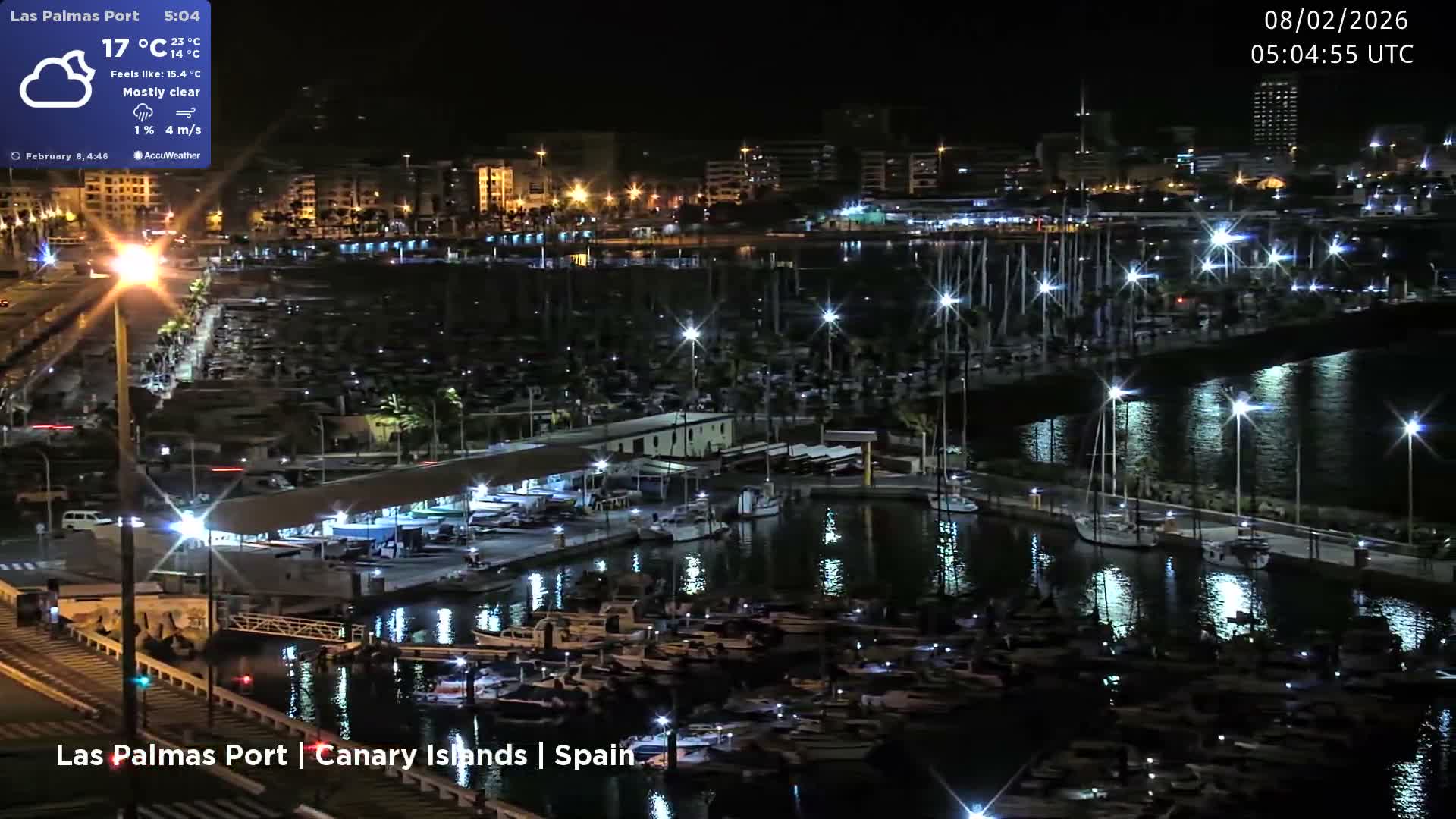 Las Palmas de Gran Canaria City & Port Live Cam - Las Palmas de Gran Canaria, Gran Canaria, Canary Islands (Canarias), Spain