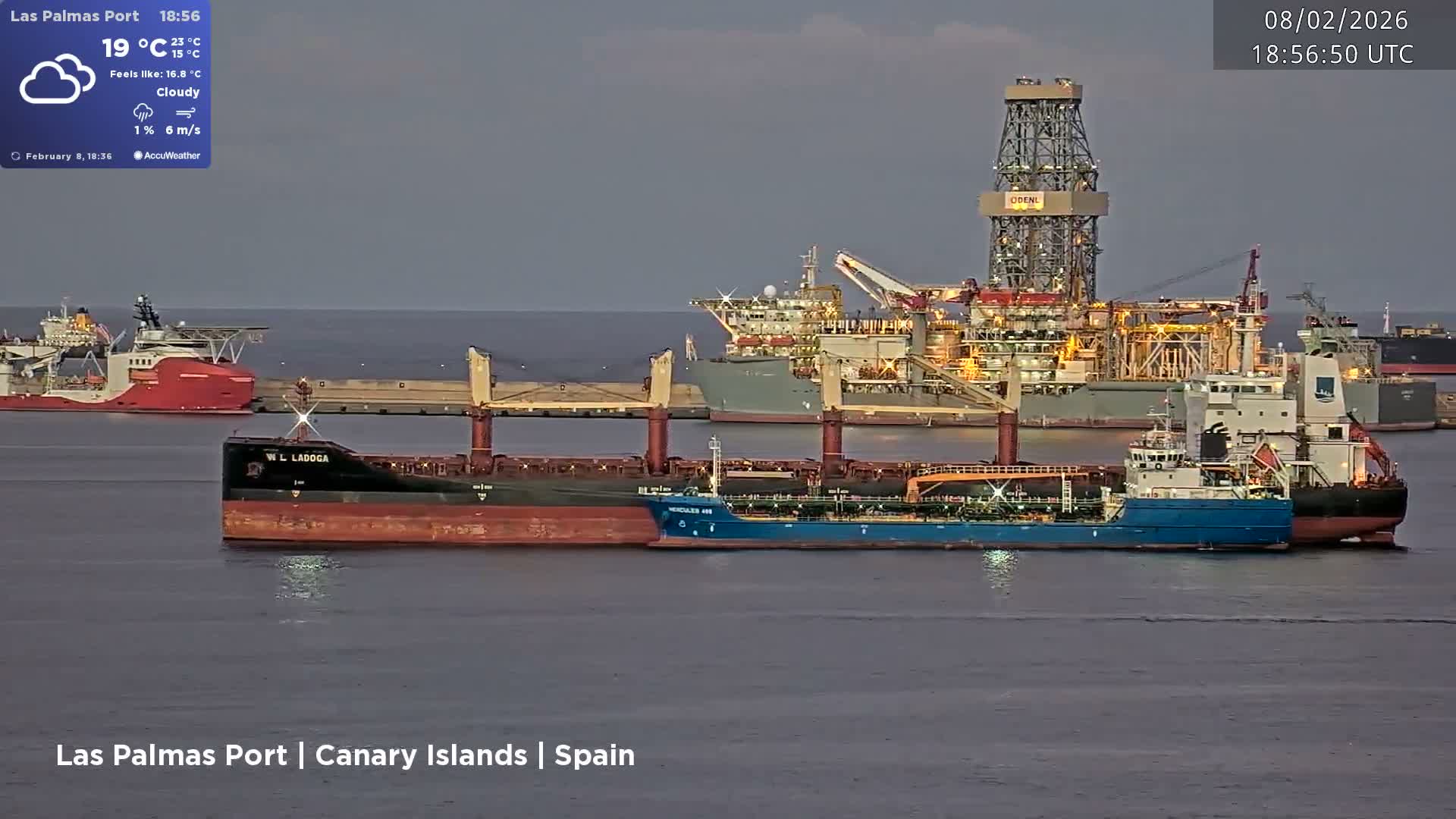 Las Palmas de Gran Canaria City & Port Live Cam - Las Palmas de Gran Canaria, Gran Canaria, Canary Islands (Canarias), Spain