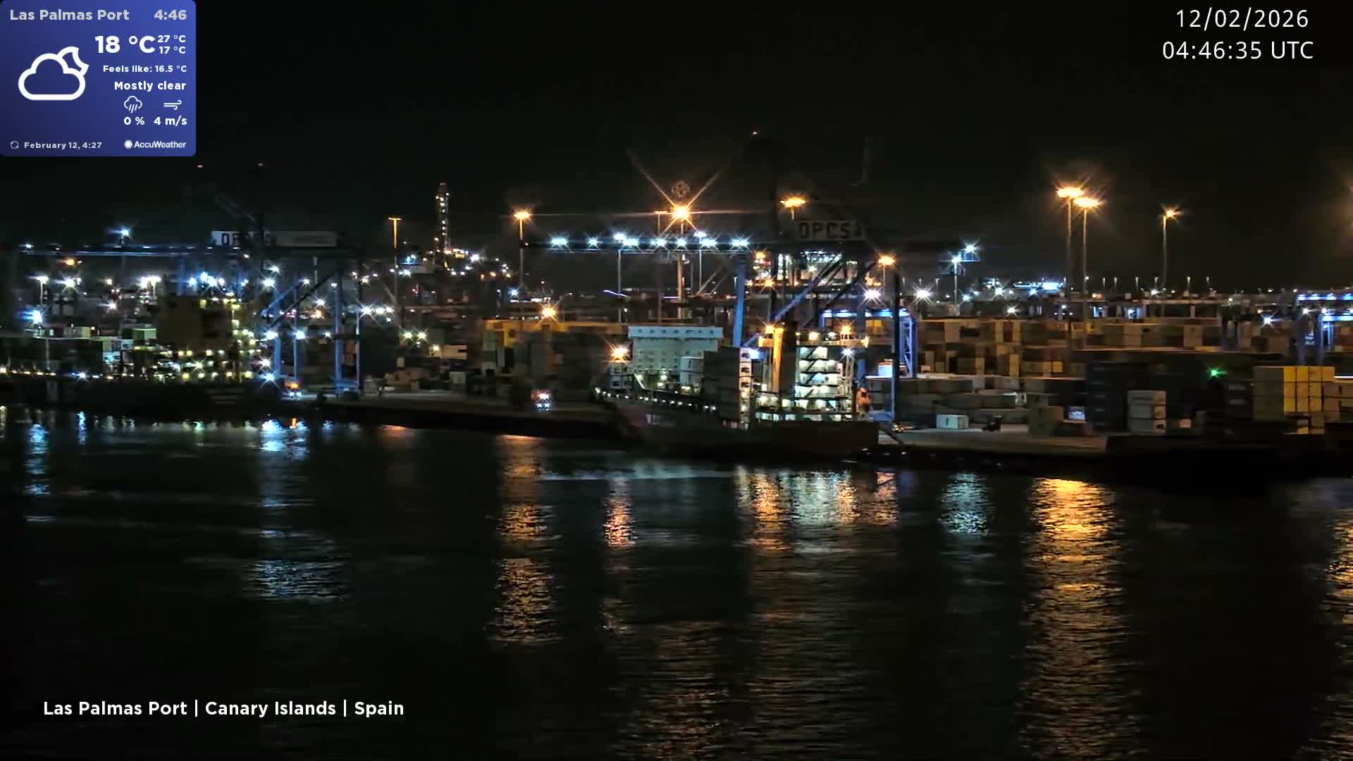 Las Palmas de Gran Canaria City & Port Live Cam - Las Palmas de Gran Canaria, Gran Canaria, Canary Islands (Canarias), Spain
