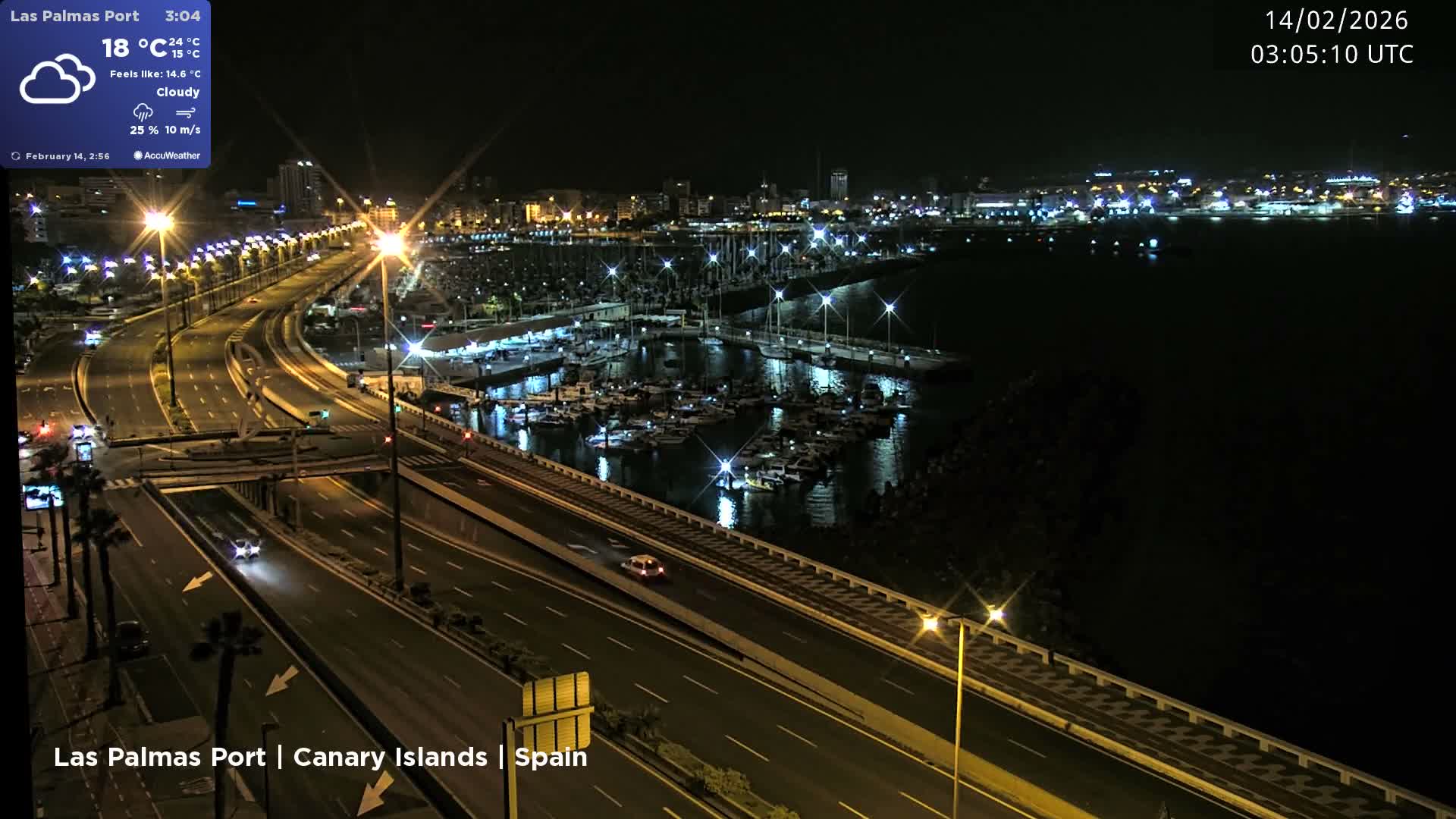 Las Palmas de Gran Canaria City & Port Live Cam - Las Palmas de Gran Canaria, Gran Canaria, Canary Islands (Canarias), Spain