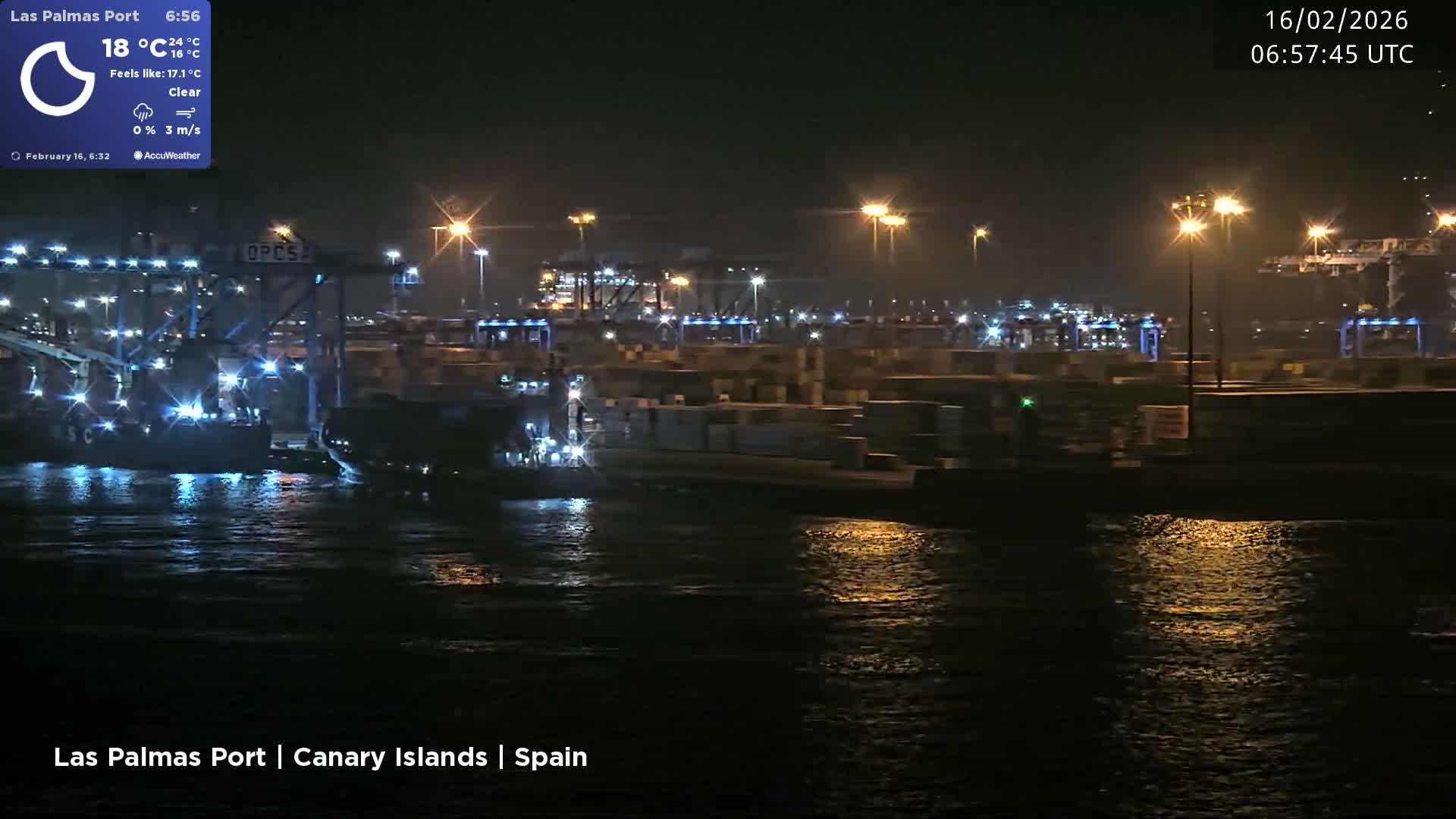 Las Palmas de Gran Canaria City & Port Live Cam - Las Palmas de Gran Canaria, Gran Canaria, Canary Islands (Canarias), Spain